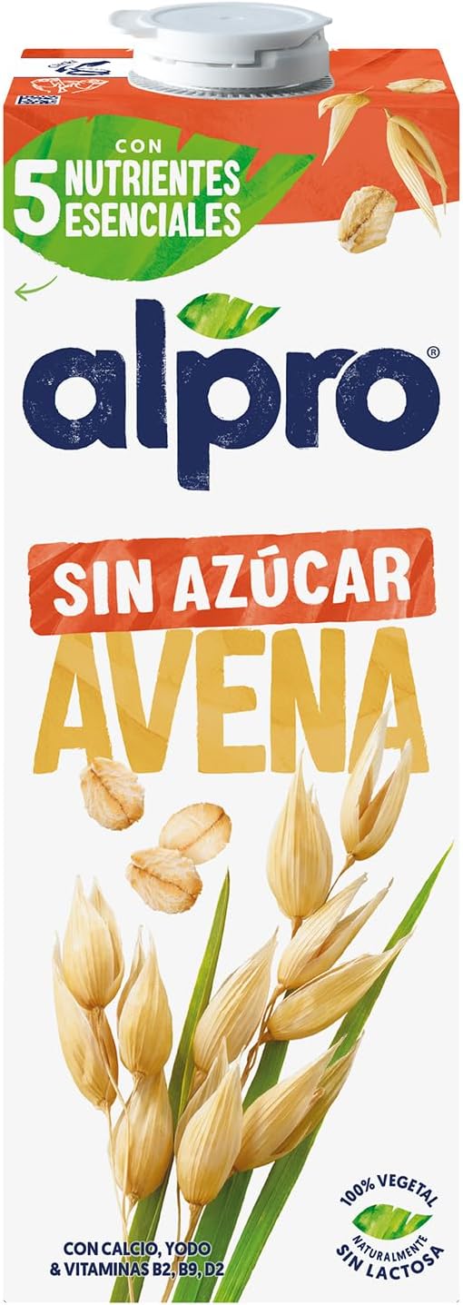 Detalle 2 de Alpro Bebida de Avena Sin Azúcar 🥣 Pack 6 x 1L