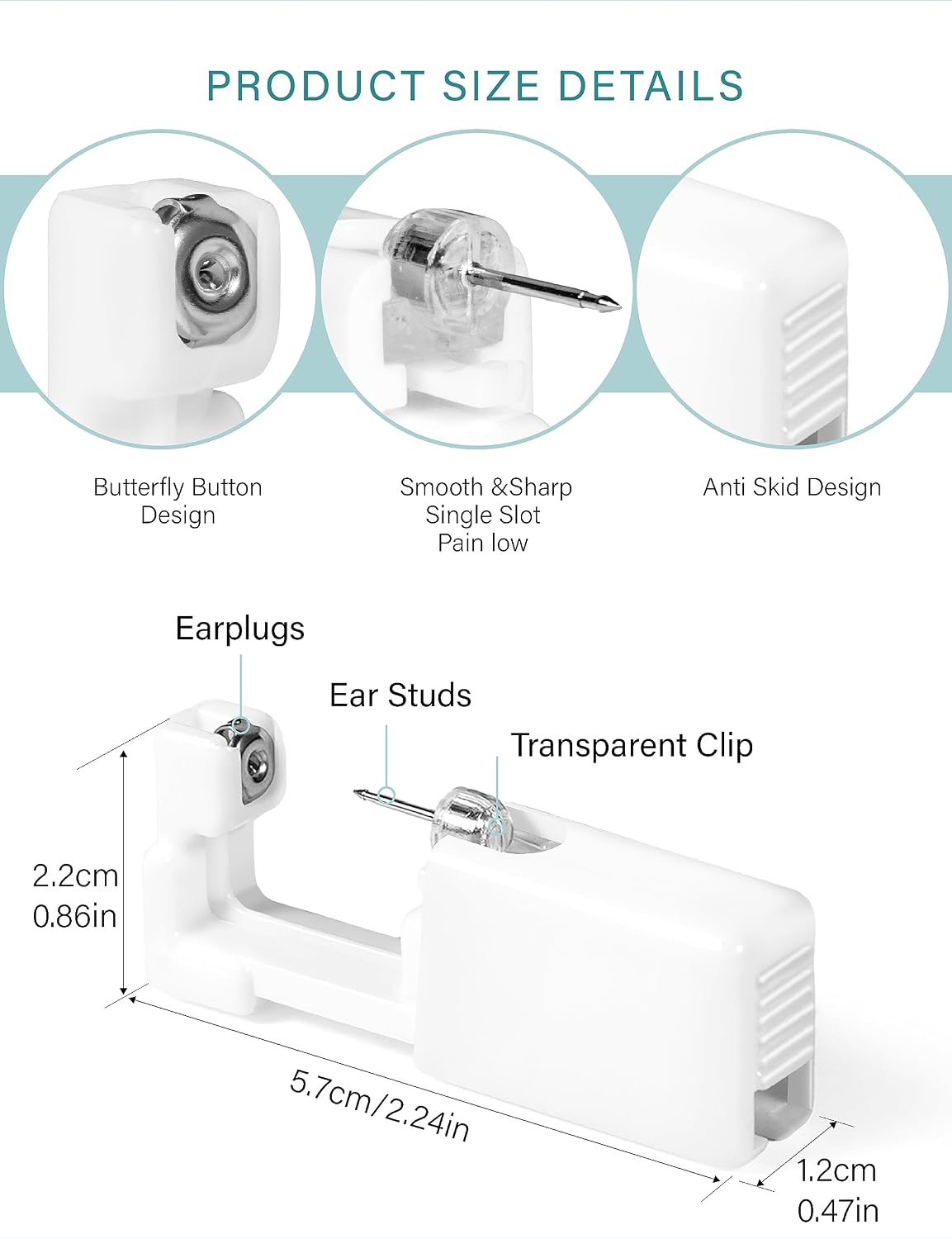 Detalle 2 de Yiorxu 8pcs Ear Piercing Gun 8pcs