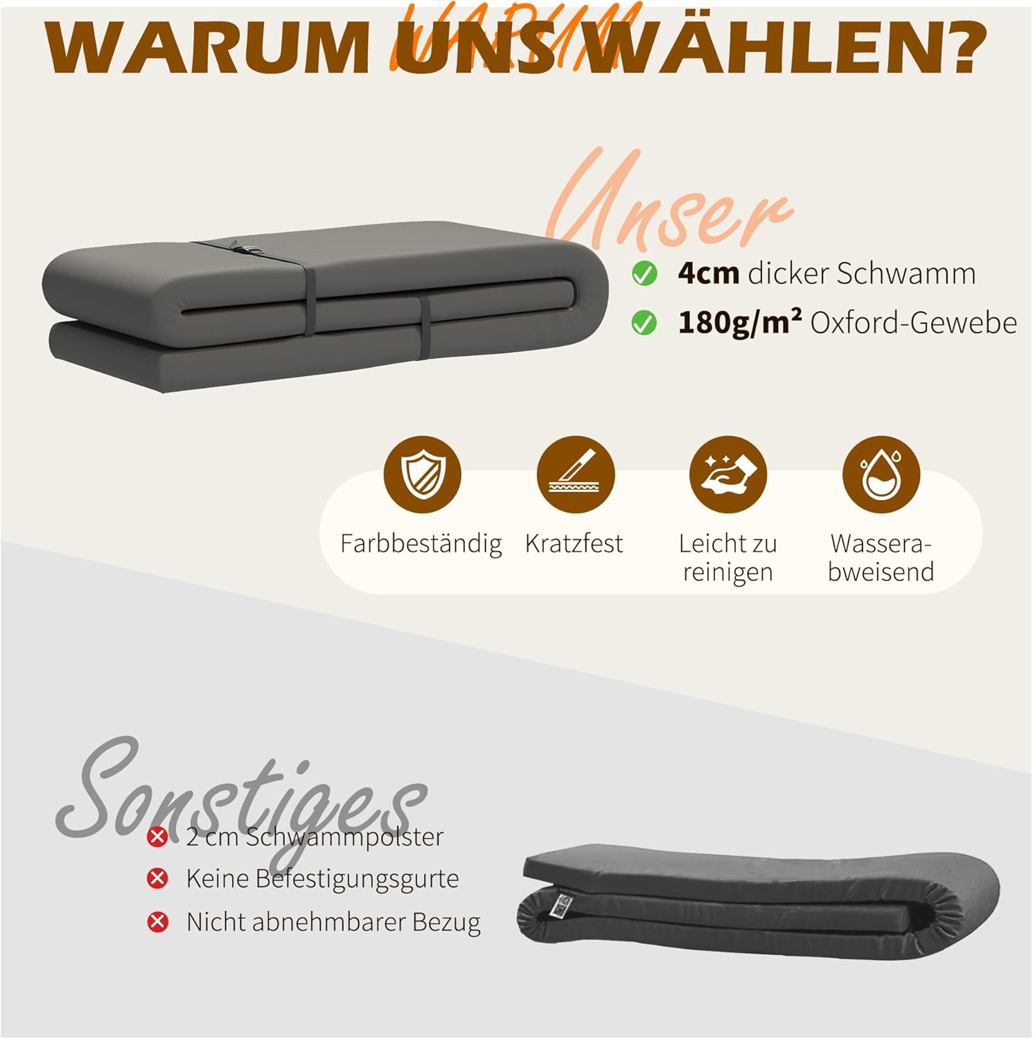 Thumbnail 5 de UDPATIO Bierbankauflagen 4er Set 4 cm