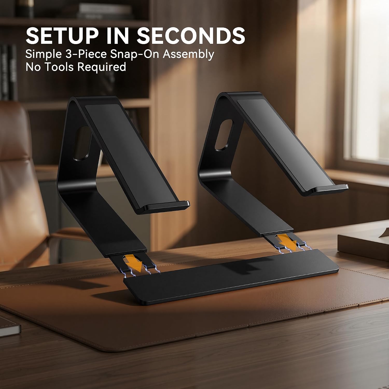 Detalle 2 de SOUNDANCE LS1 Aluminium Laptop Stand, Black, for 10–15.6-inch Laptops