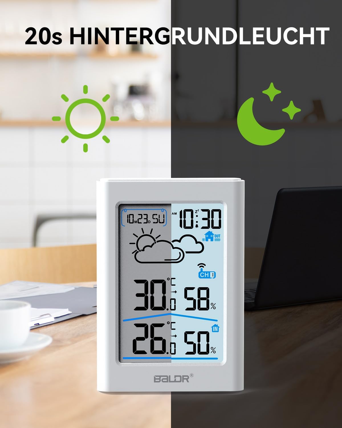Thumbnail 4 de Wetterstation Funk mit Außensensor, DCF
