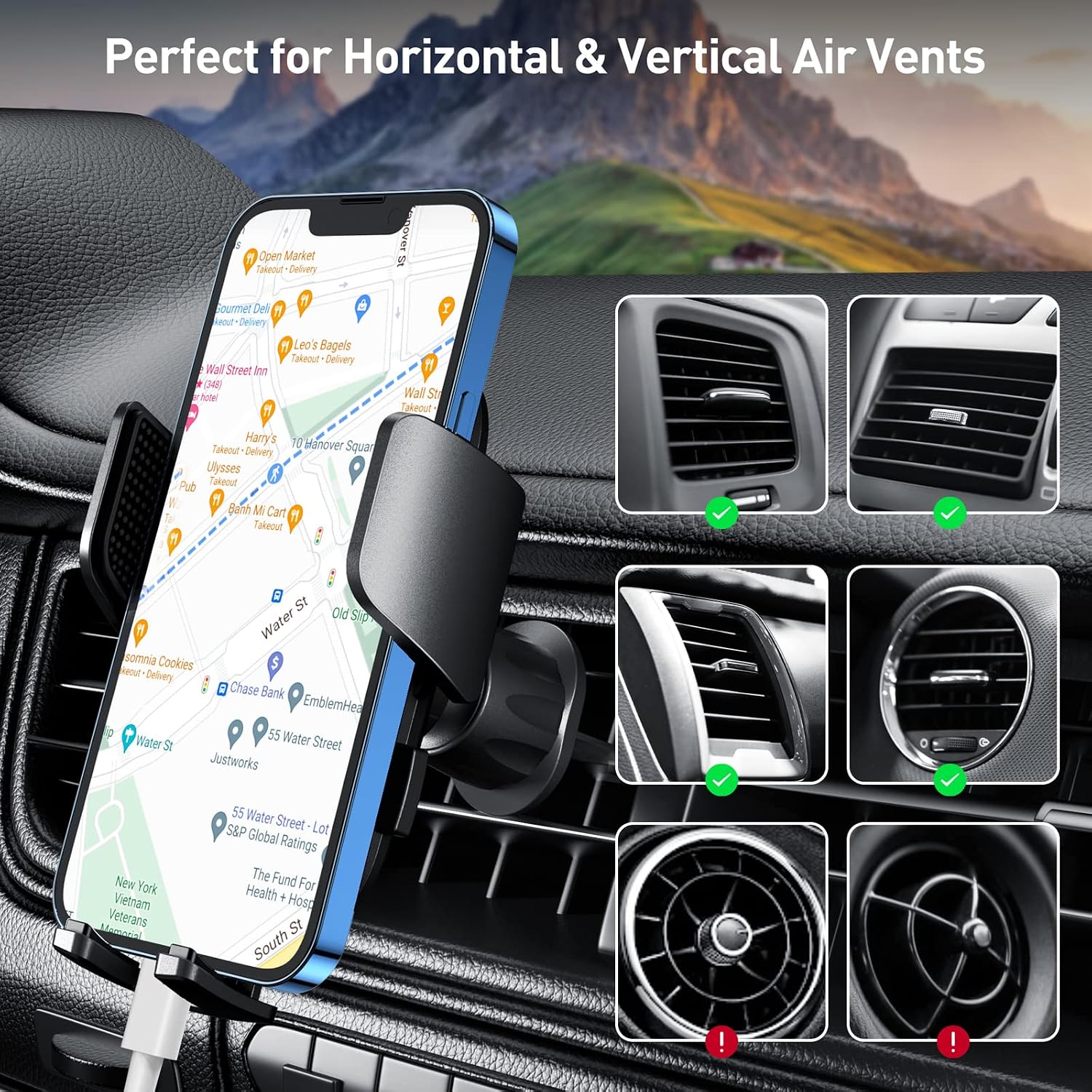 Detalle de Avolare Upgrade Handyhalterung Auto – KFZ-Halter für Lüftung mit 360° Drehgelenk