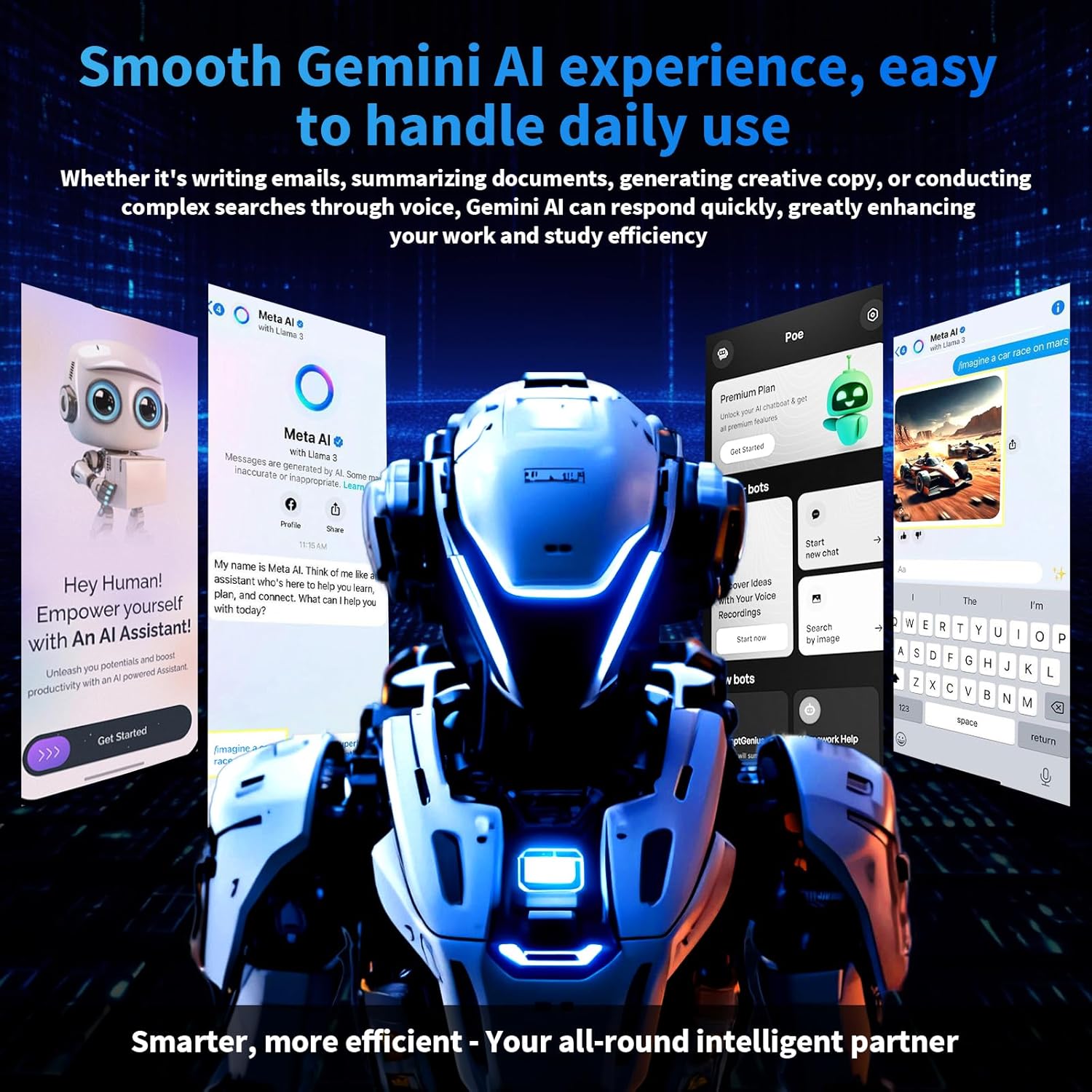 Thumbnail 4 de 2026 10 Inch Android 15 Tablet with Keyboard, Gemini AI, 26GB RAM, 256GB + 2TB Expand, 8000mAh — 2-in-1 Bundle