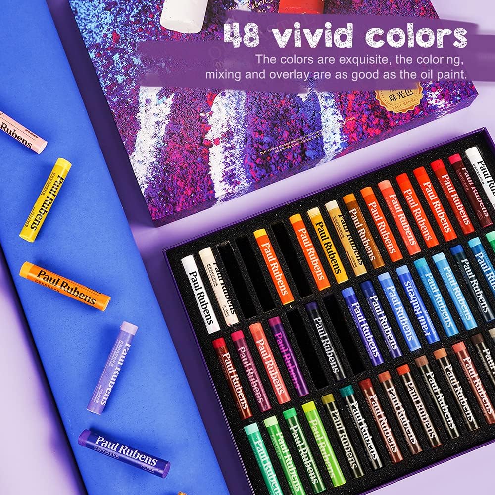 Thumbnail 1 de Paul Rubens Oil Pastels Set (48 Colours) Soft, Non-Toxic Pastels for Sketching, Blending & Decorative Painting