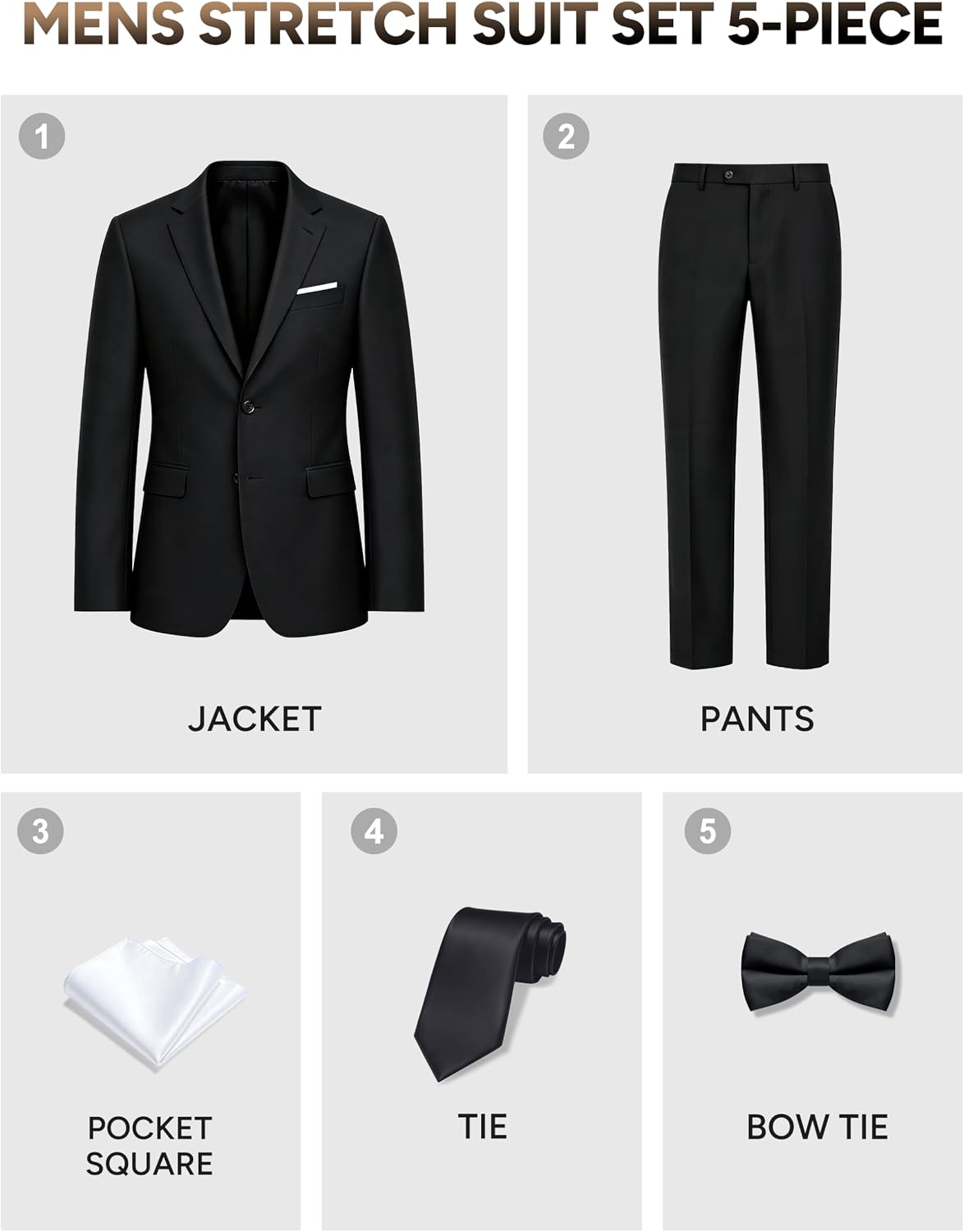 Detalle de Western Lion Men's Suit Set, 5-Piece