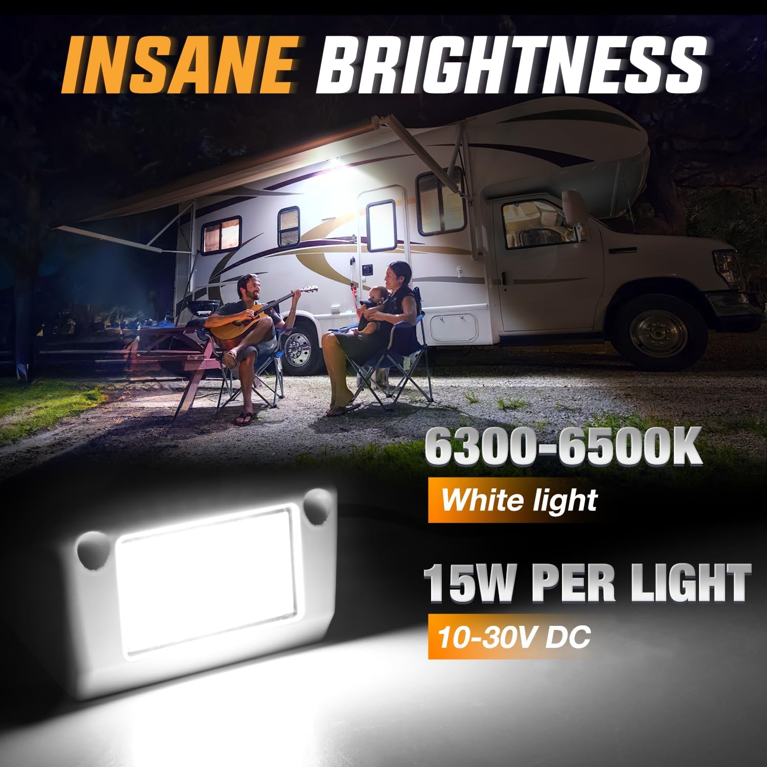 Detalle de Nilight RV Exterior Light 15W Flood Beam