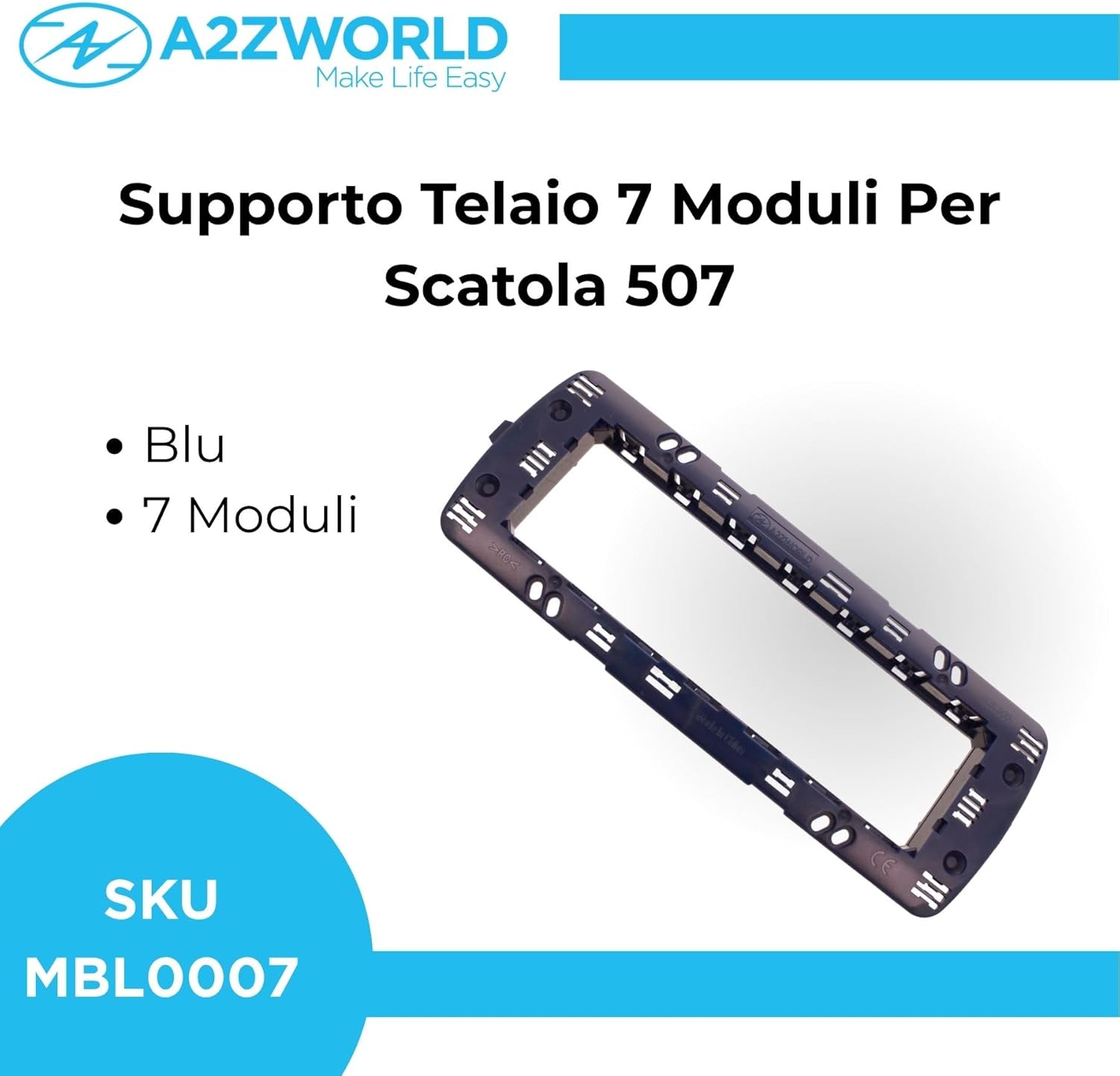 Detalle de Supporto compatibile con Bticino Living Light – Supporto per Scatola 502/503/504/507 (10,7 Moduli/Posti)