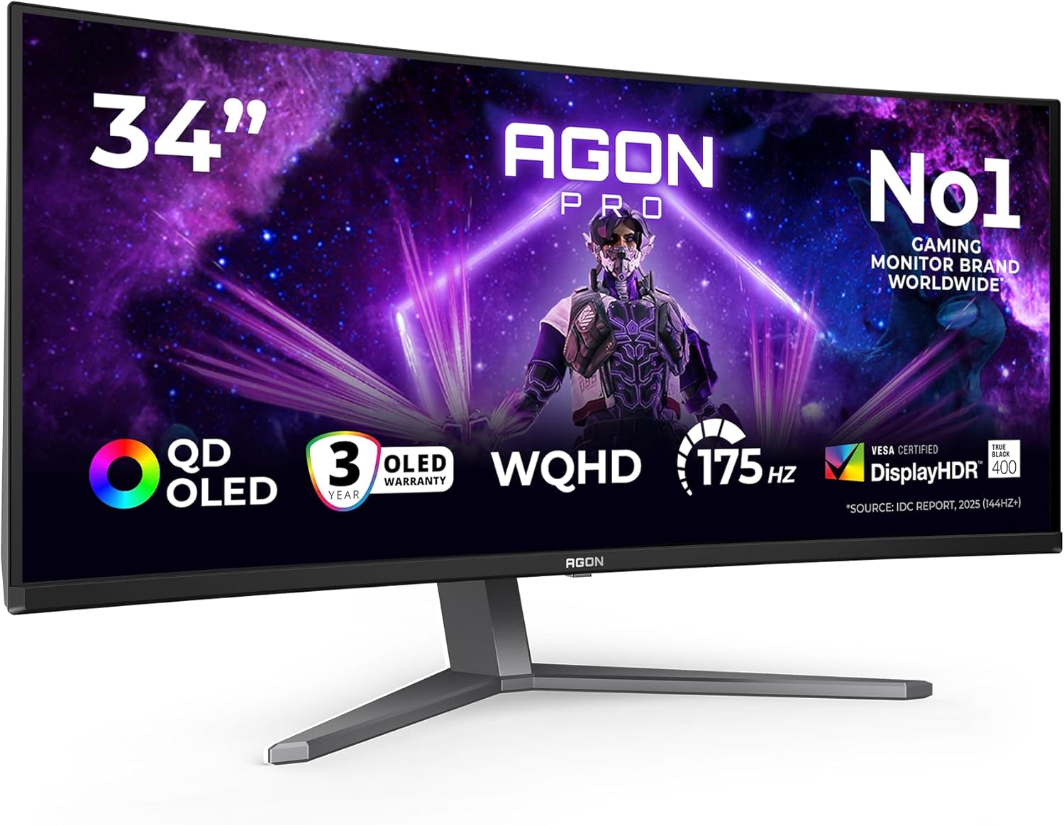 Thumbnail 6 de AOC AG276QKD2 26.5" WQHD Monitor – QD-OLED, 500Hz, G-Sync Compatible, HDR500 TrueBlack