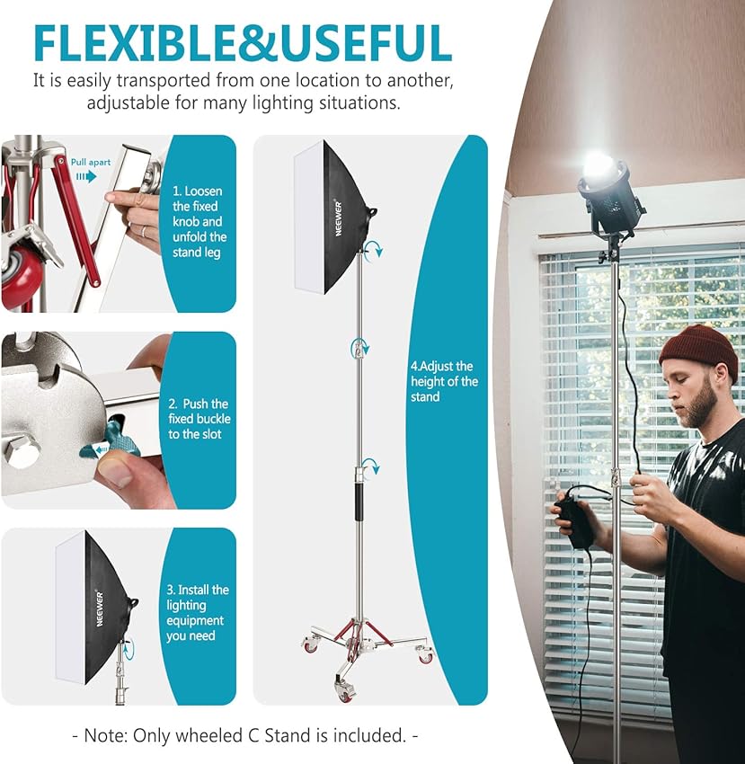 Thumbnail 2 de NEEWER Soporte trípode pesado 305 cm para estudio