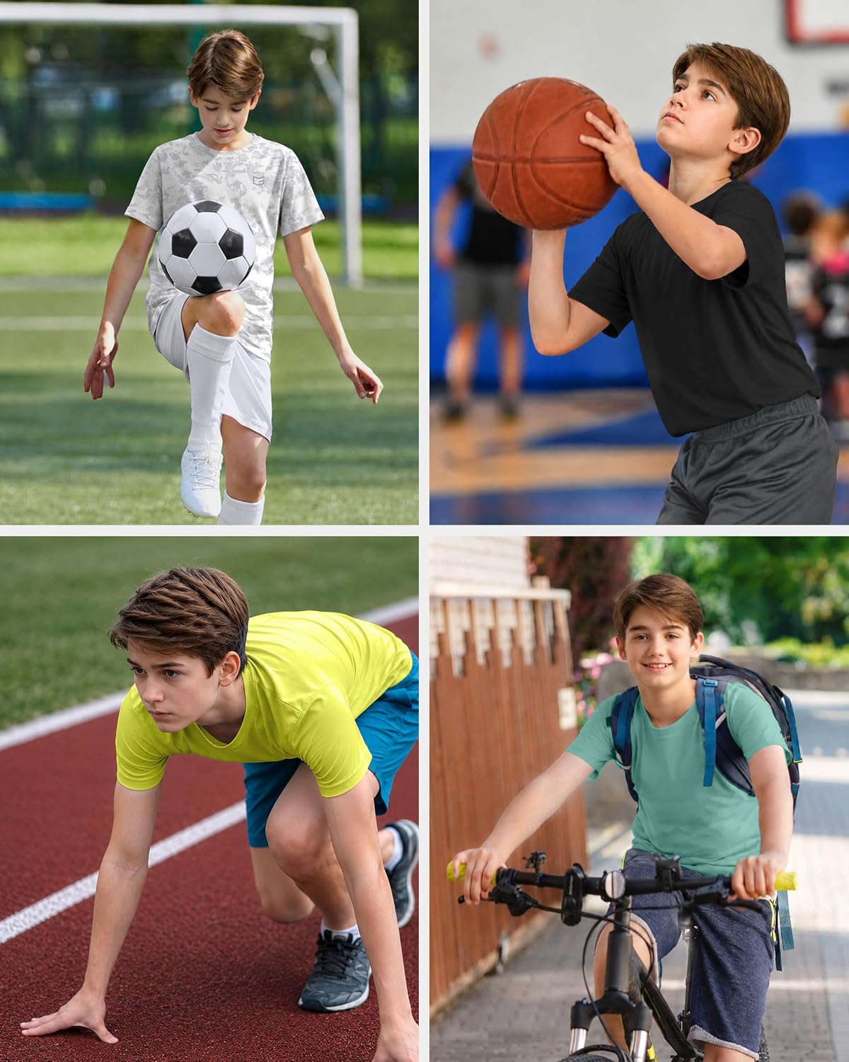 Detalle de G Gradual Boys’ Athletic Shirt, Short-Sleeve Rash Guard with UPF 50+