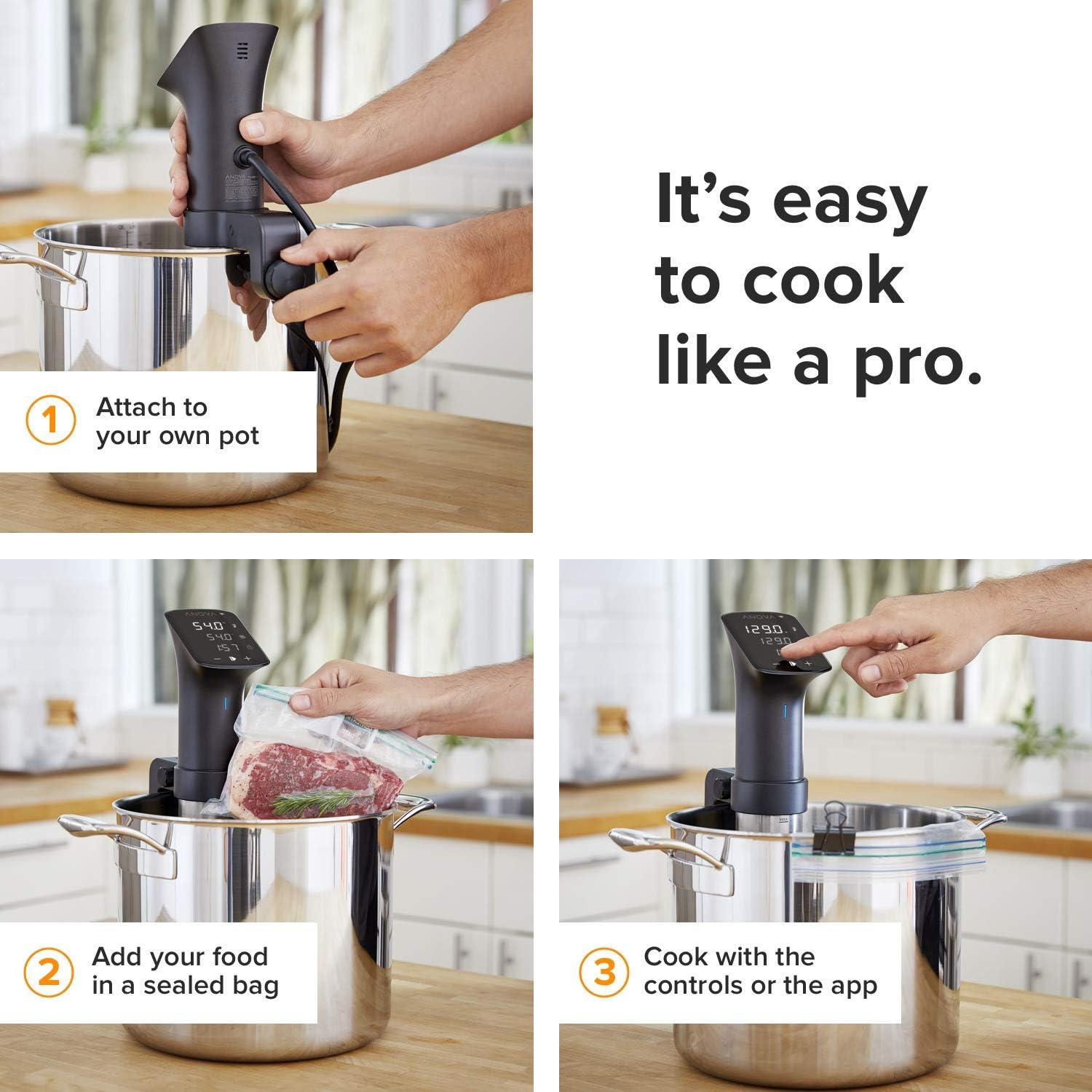 Detalle de Anova Sous Vide Cooker 1200 Watts
