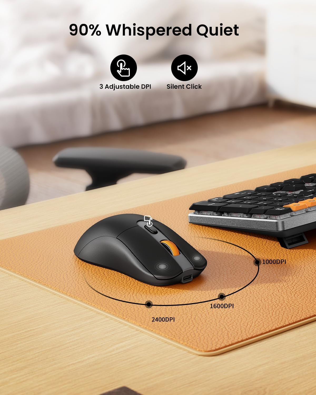 Thumbnail 6 de ProtoArc KM310 Wireless Mechanical Keyboard and Mouse (QWERTY UK, Red Switches) – 2.4G + Dual Bluetooth