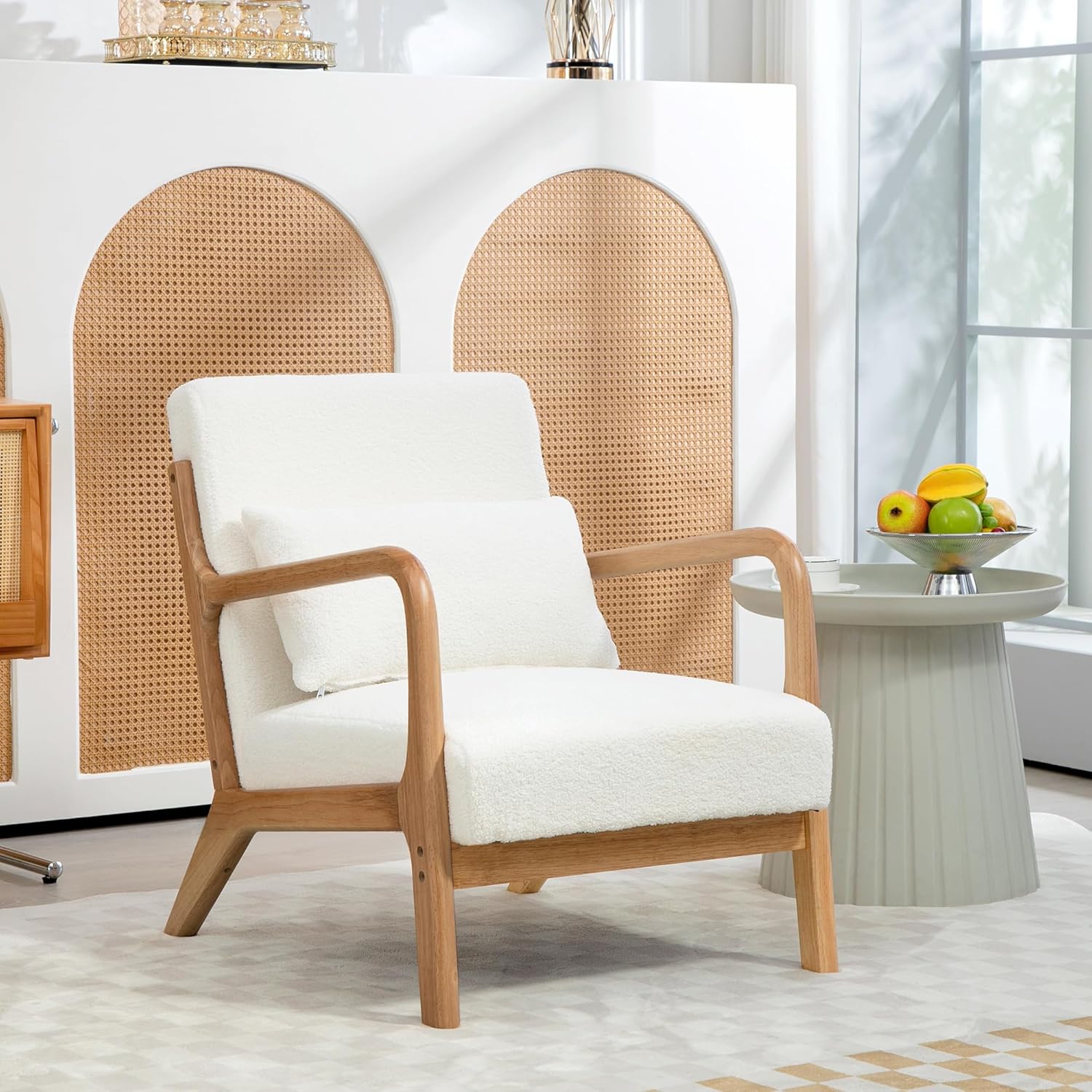 Thumbnail 1 de HOMCOM Fauteuil Lounge Bois Massif