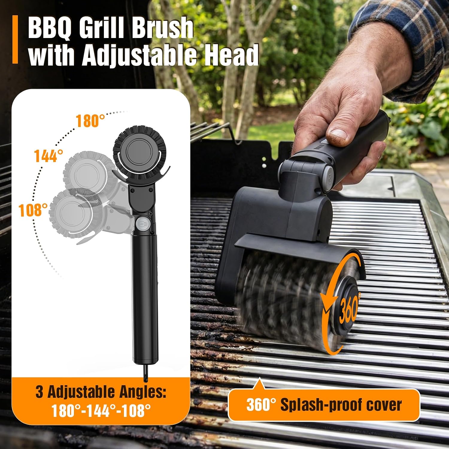 Thumbnail 3 de 2026 Upgraded Electric Grill Brush for Outdoor: Cordless BBQ Cleaner with 3 Replaceable Heads