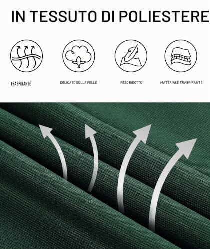 Detalle de JACKETOWN Polo Shirt Uomo Manica Corta - Asciugatura Rapida e Traspirante, Verde, Taglia L