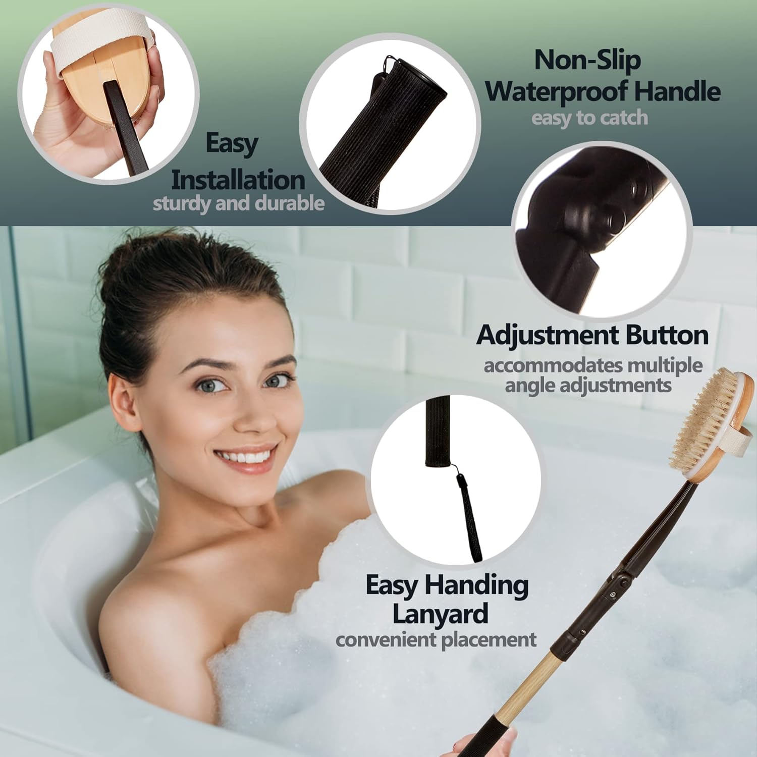 Detalle 1 de Back scrubber brush 2 in 1