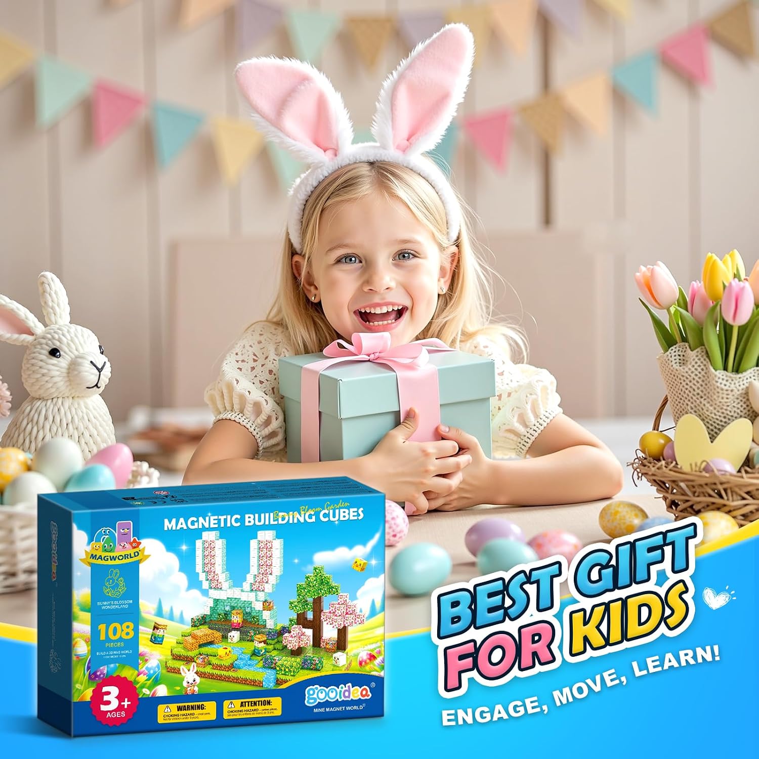 Thumbnail 6 de Magworld 108PCS Magnetic Building Blocks 1 in
