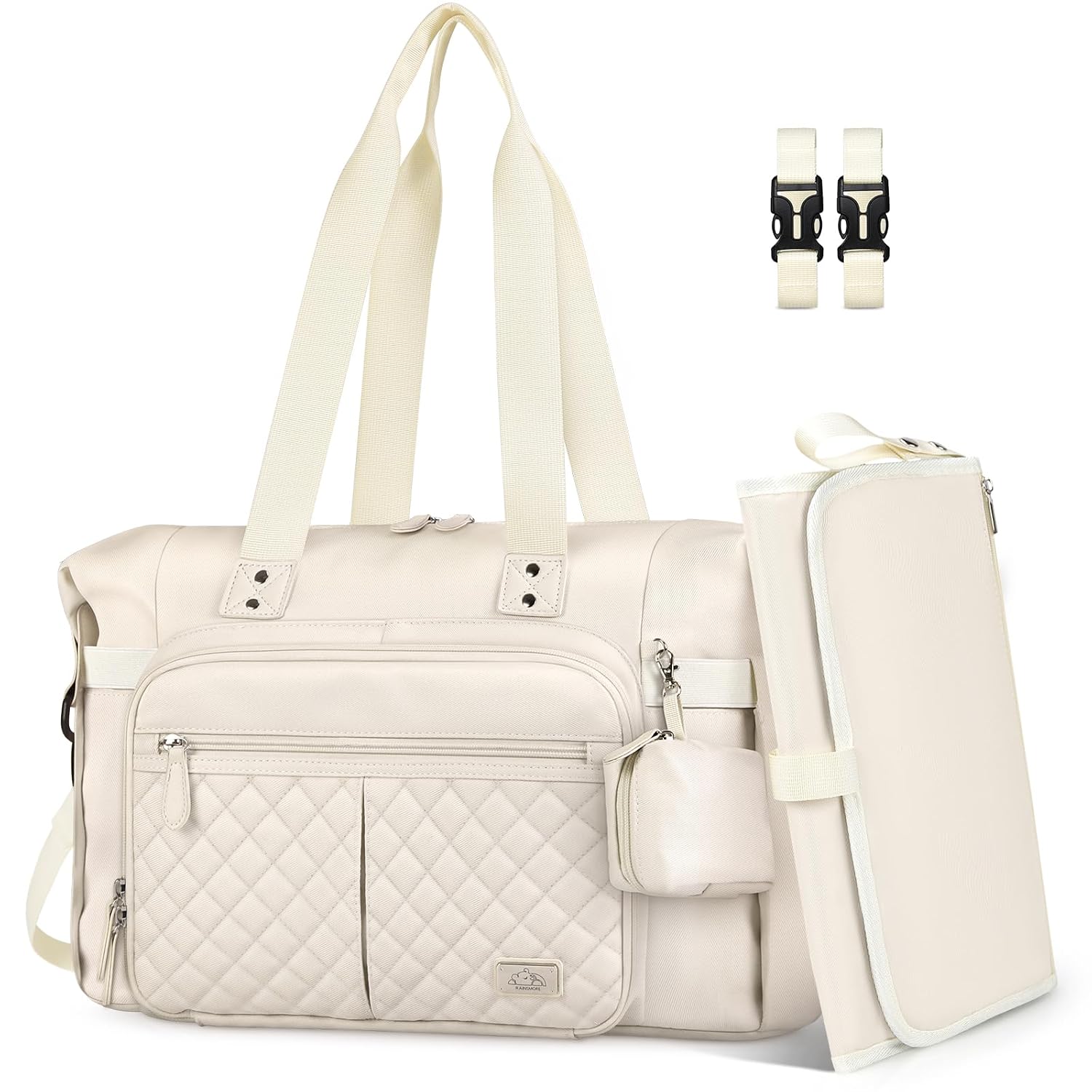 RAINSMORE Wickeltasche Groß mit Schnullerbox