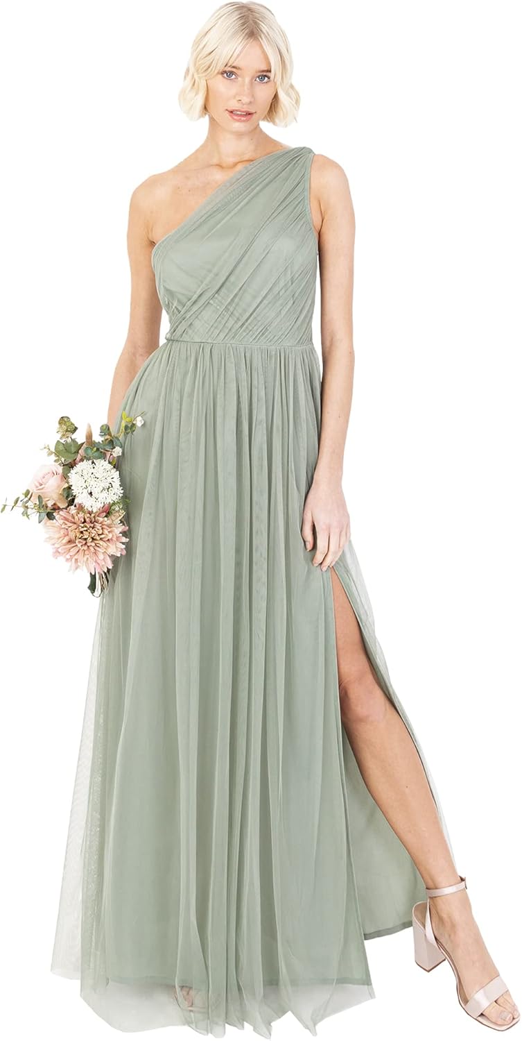 Thumbnail 5 de Womens Maxi One Shoulder Dress mit Schlitz – festliches Abendkleid von Anaya with Love
