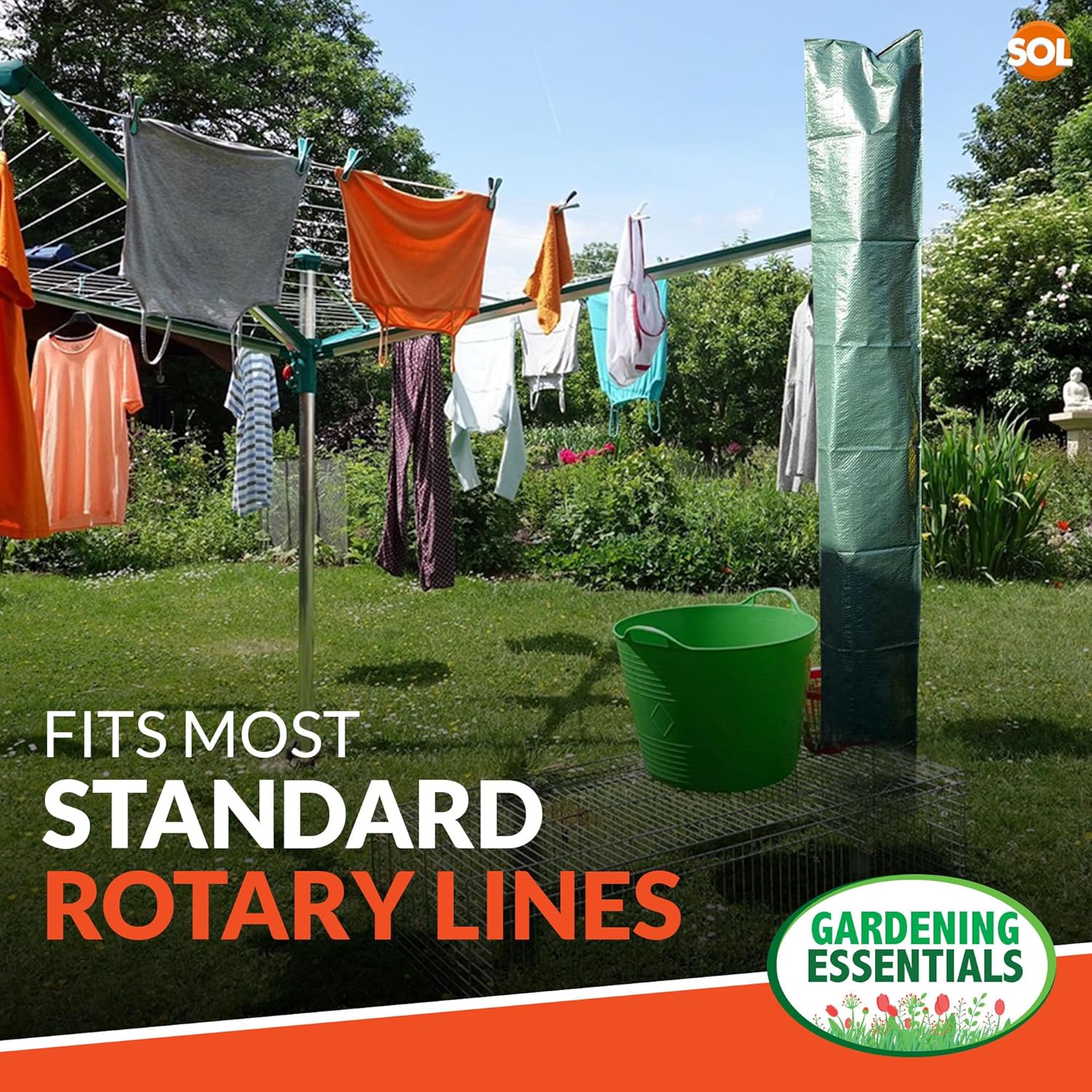 Thumbnail 3 de SOL Rotary Line Cover (148x30cm) heavy-duty rotary washing line waterproof cover