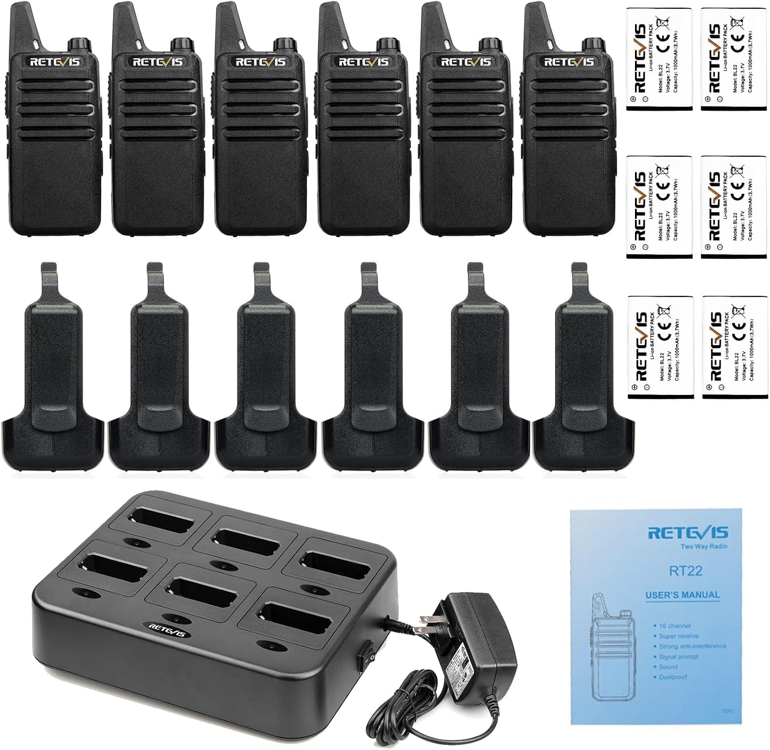Thumbnail 6 de Retevis Walkie-Talkies, 6-Pack