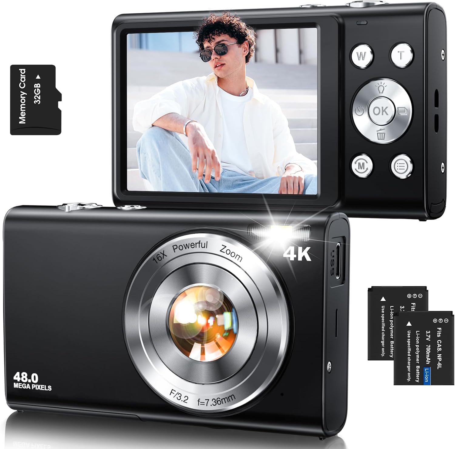 Detalle de 48MP 4K Vlogging Camera with 16X Zoom