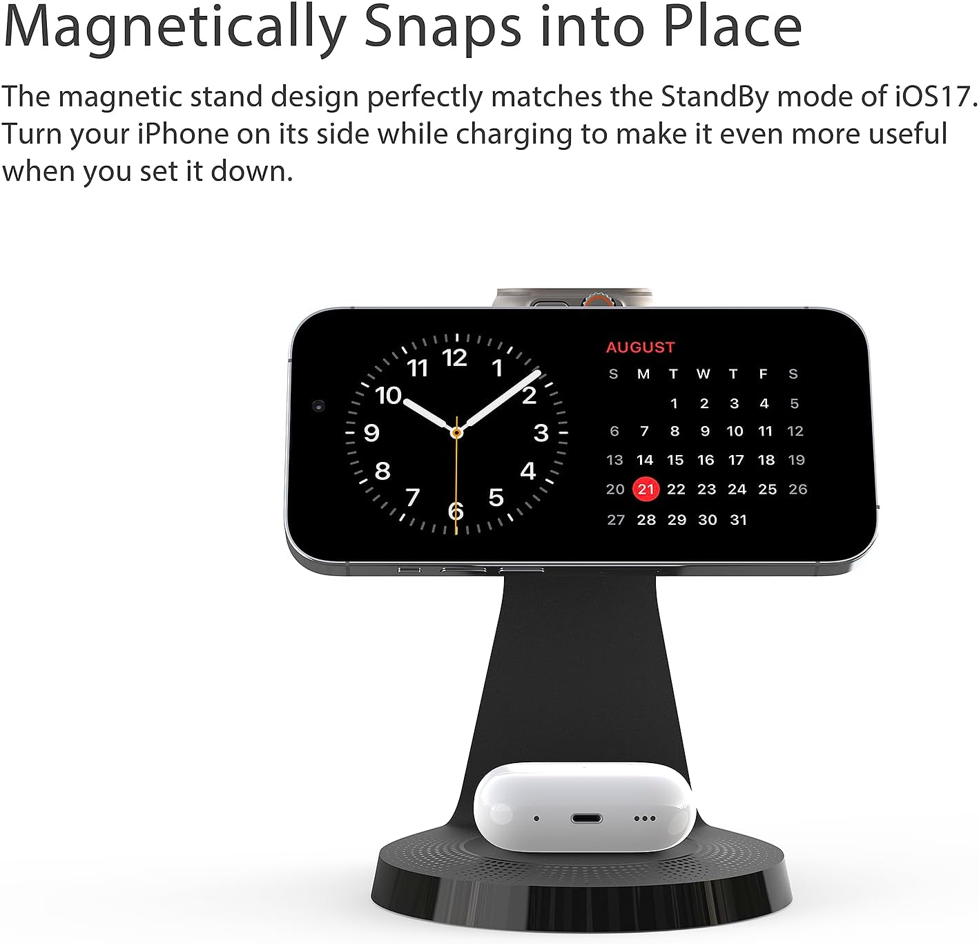 Detalle de MagSafe 3‑in‑1 Charging Station for iPhone, AirPods, iWatch