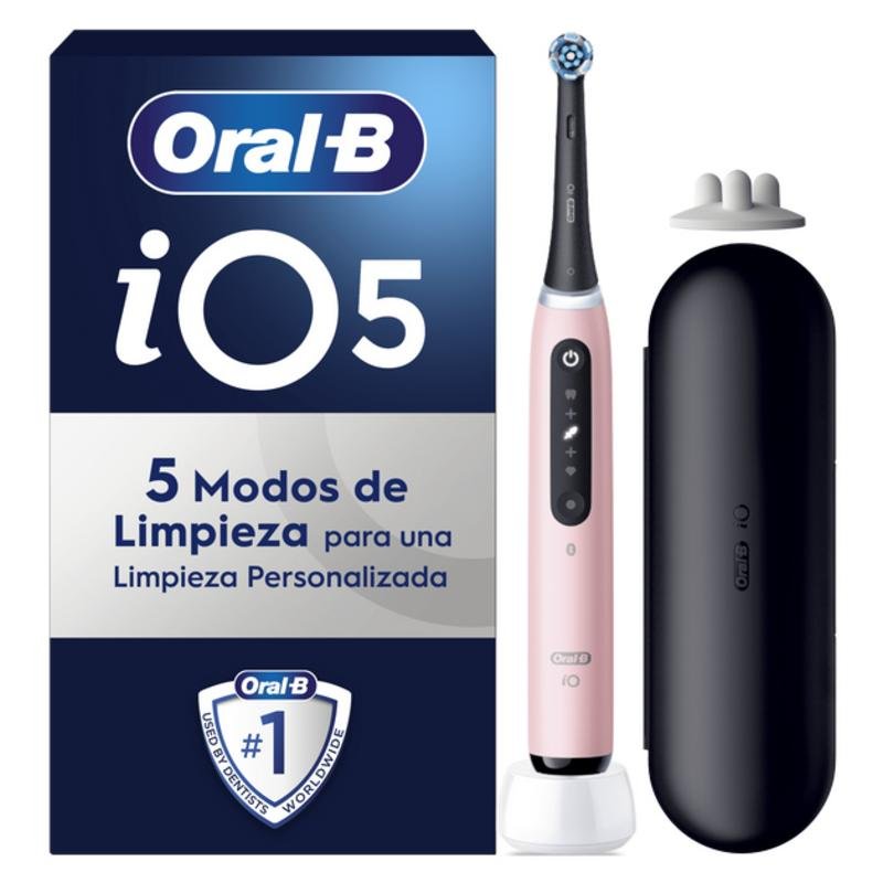 Detalle de Oral-B IO 5S Rosa Enchufe EU: cepillo eléctrico con limpieza envolvente y app