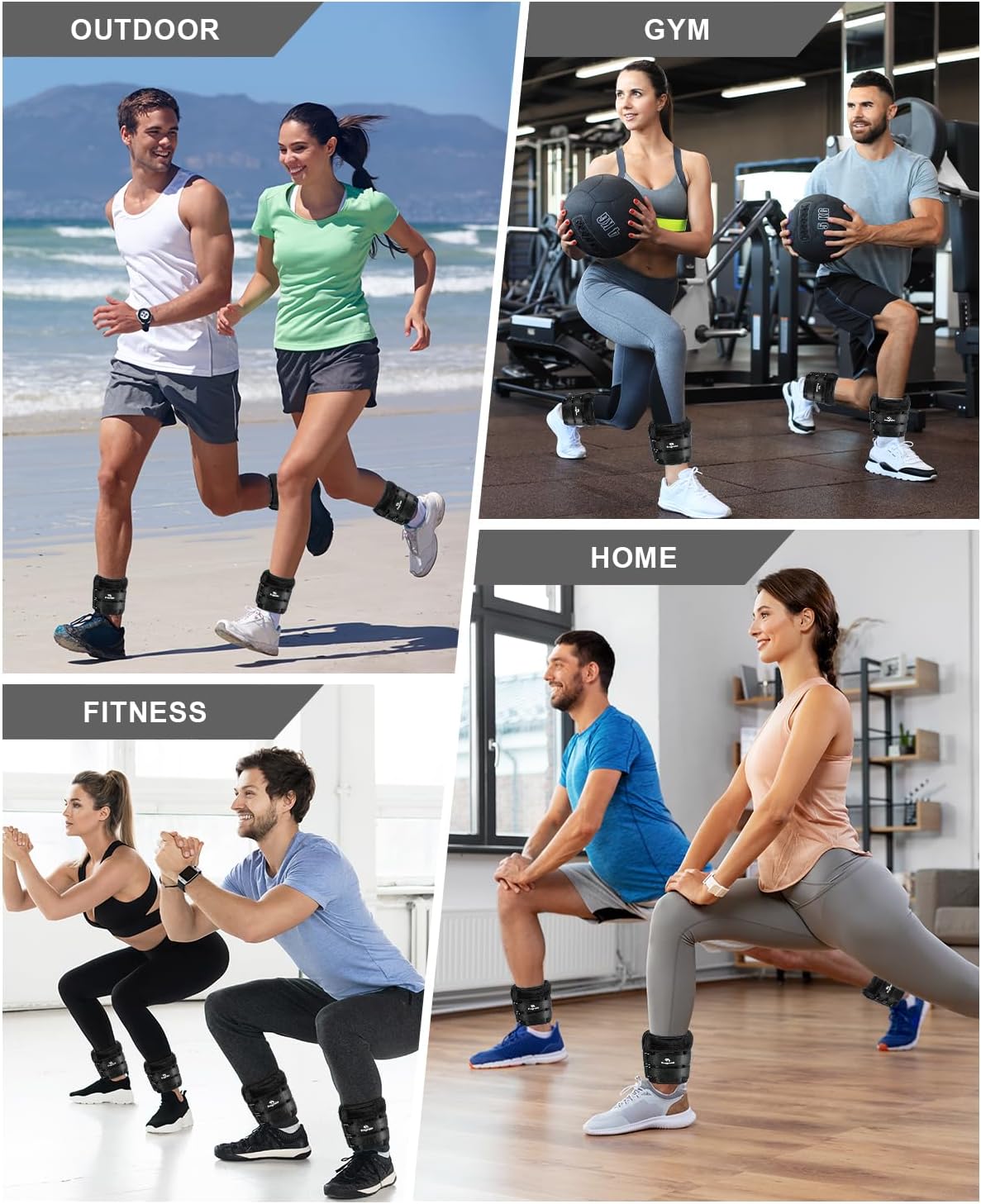 Thumbnail 4 de Adjustable Ankle Weights 1โ20 lbs Pair ๐