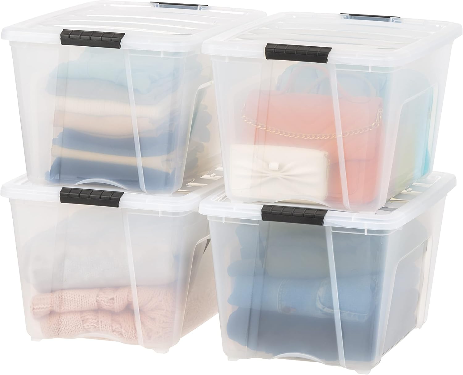 Thumbnail 6 de IRIS USA 4-Pack 13-Quart See-Through Storage Bins with Lids