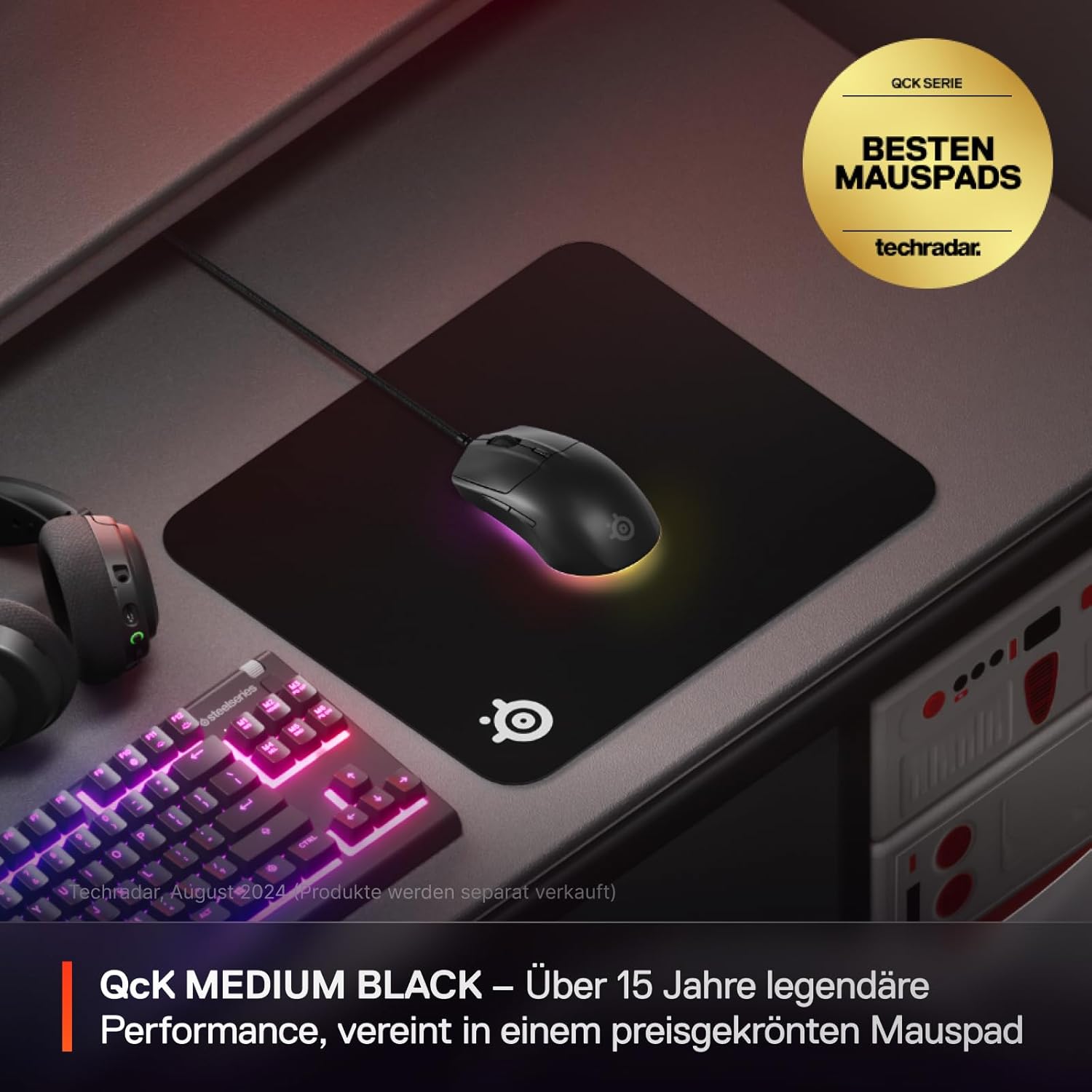 Thumbnail 1 de SteelSeries QcK Mauspad Stoff Schwarz 320x270