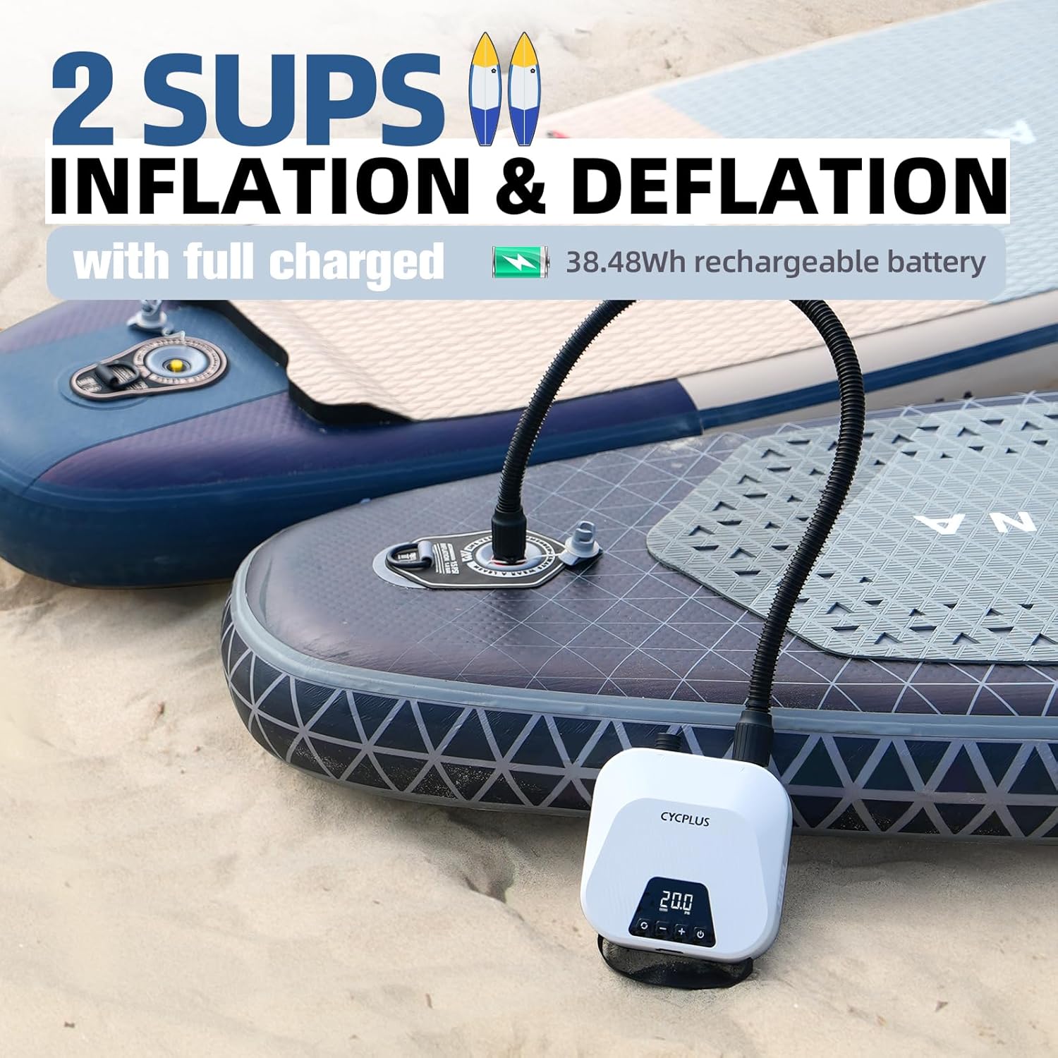Detalle de CYCPLUS 20 PSI Smart Luftpumpe für SUP