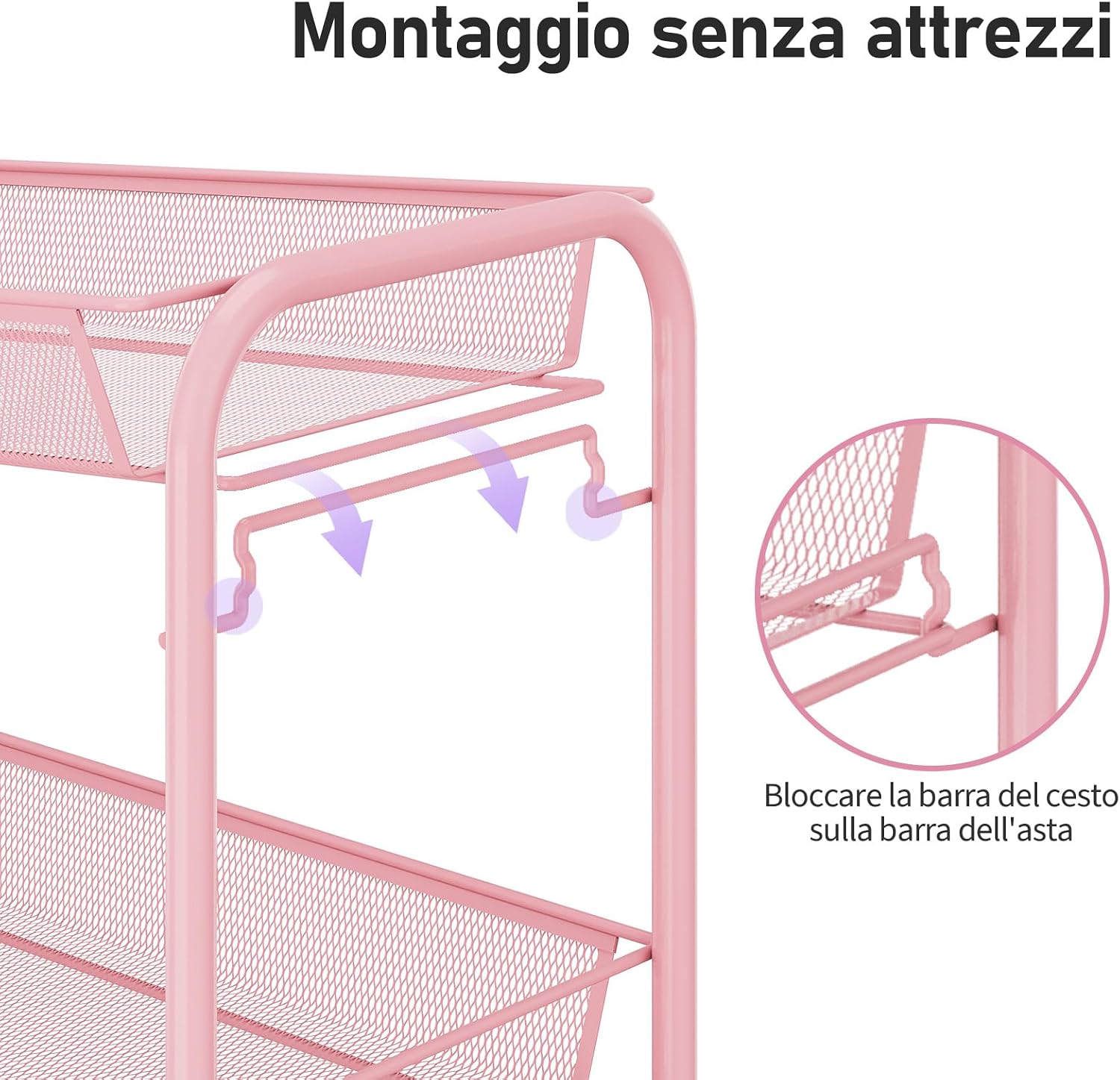 Detalle 2 de Urackify Carrello multifunzione 3 ripiani