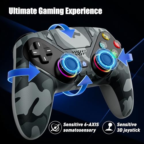 Thumbnail 5 de Dinosoo RGB Wireless Controller for PS5/Pro/Slim/PC