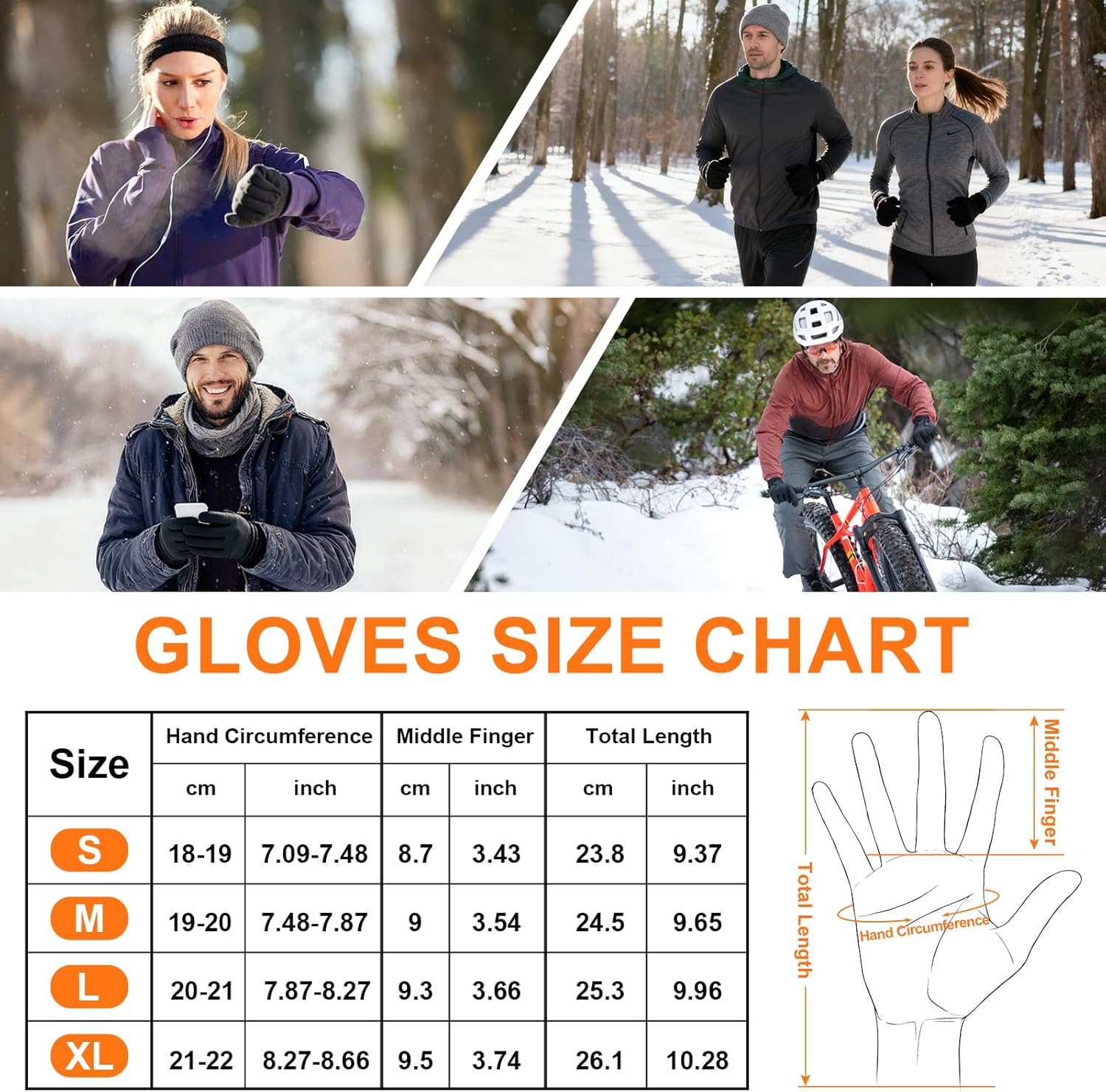 Thumbnail 5 de Natugloe Running Gloves touchscreen anti‑slip cycling gloves