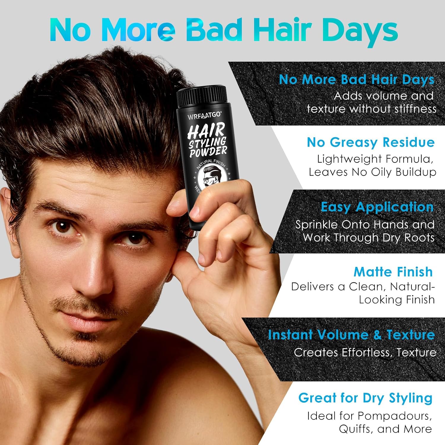 Thumbnail 2 de Cera in Polvere per Capelli Uomo – Volume istantaneo e finish opaco naturale (60 g)