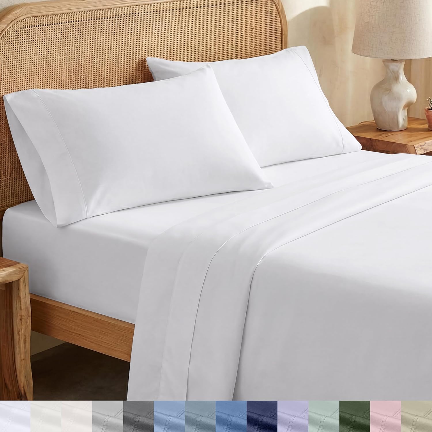 Detalle de California Design Den Queen Sheet Set 100% Organic Cotton