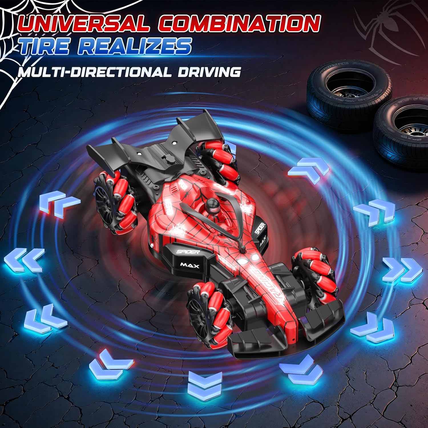 Detalle 2 de Spider 1:16 Remote Control Car with 360° spin and spray