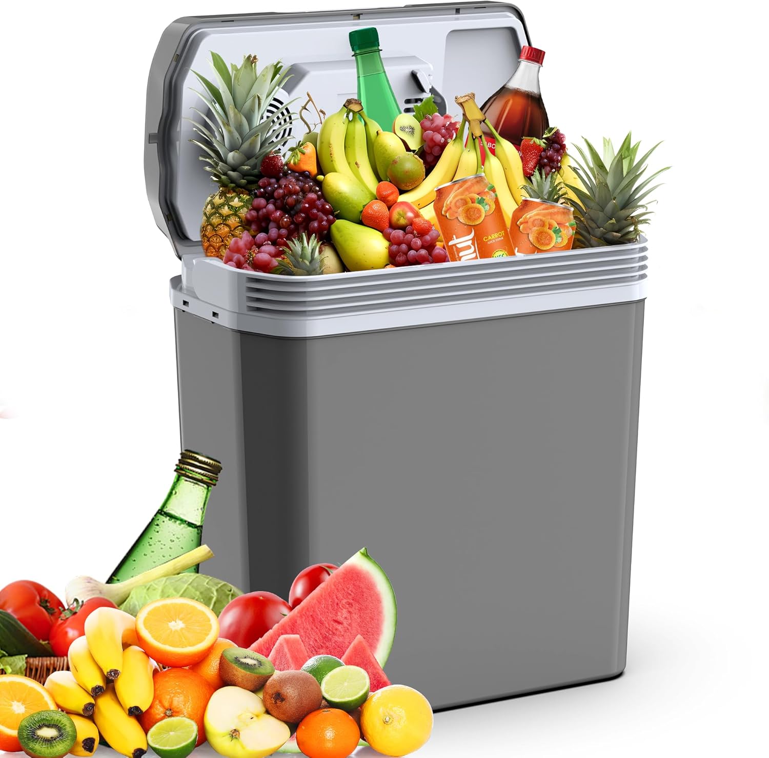 Detalle de Puremy 24 Liter Kühlbox – 2 in 1 Kühl- und Wärmfunktion für Auto & Zuhause (12V/230V)
