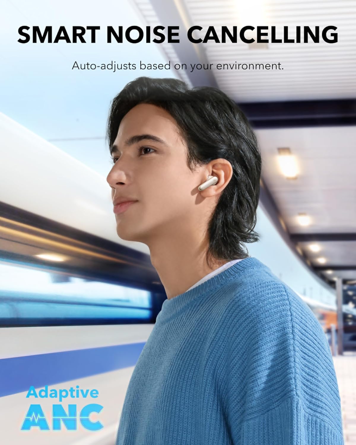Detalle de Anker soundcore P40i Noise‑Cancelling earbuds 60H battery