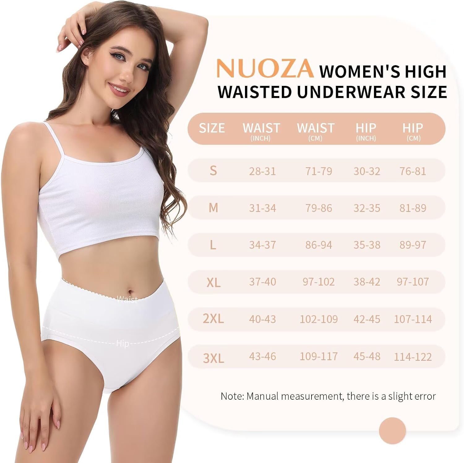 Thumbnail 6 de NUOZA Damen Slips im 5er-Pack aus Baumwolle – hohe Taille, atmungsaktiv für Alltag, Sport & Zuhause