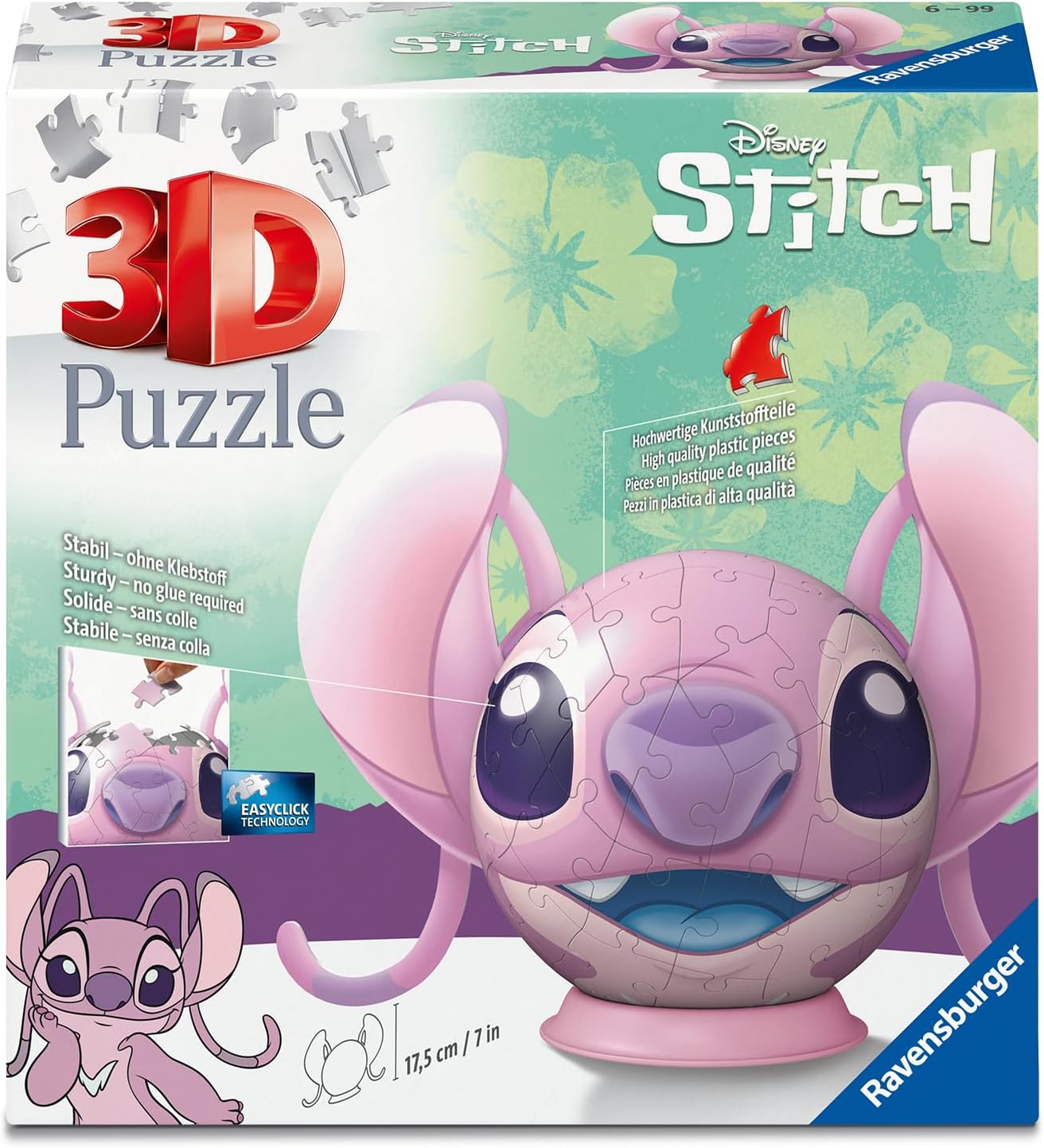 Detalle de Ravensburger Disney Stitch Angel 72 Piece 3D Jigsaw Puzzle