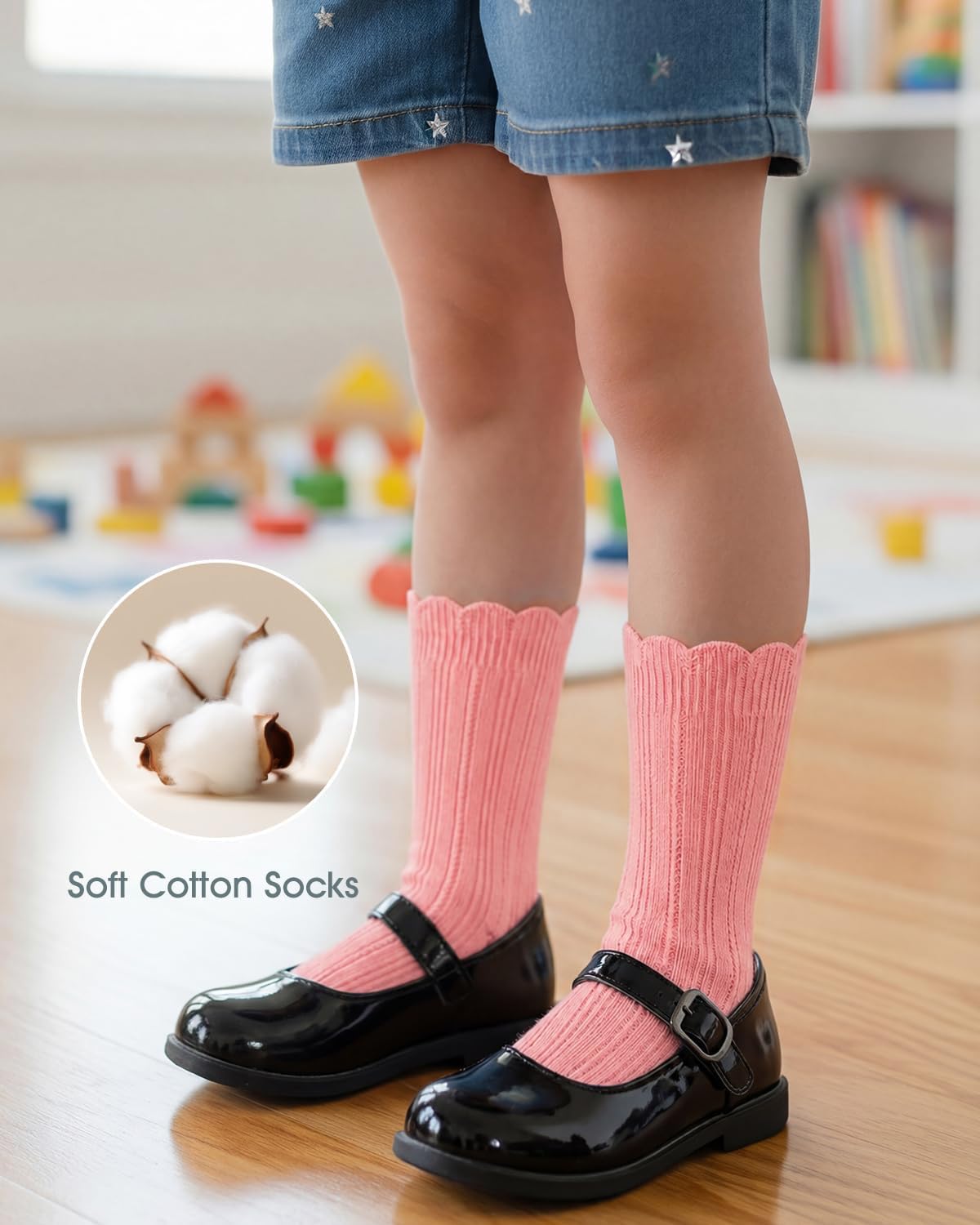 Thumbnail 3 de Girls’ Crew Socks in Cotton Blend