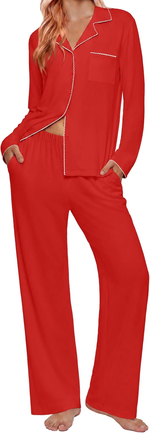 Detalle 2 de Ekouaer Women's Pajama Set Cotton Blend