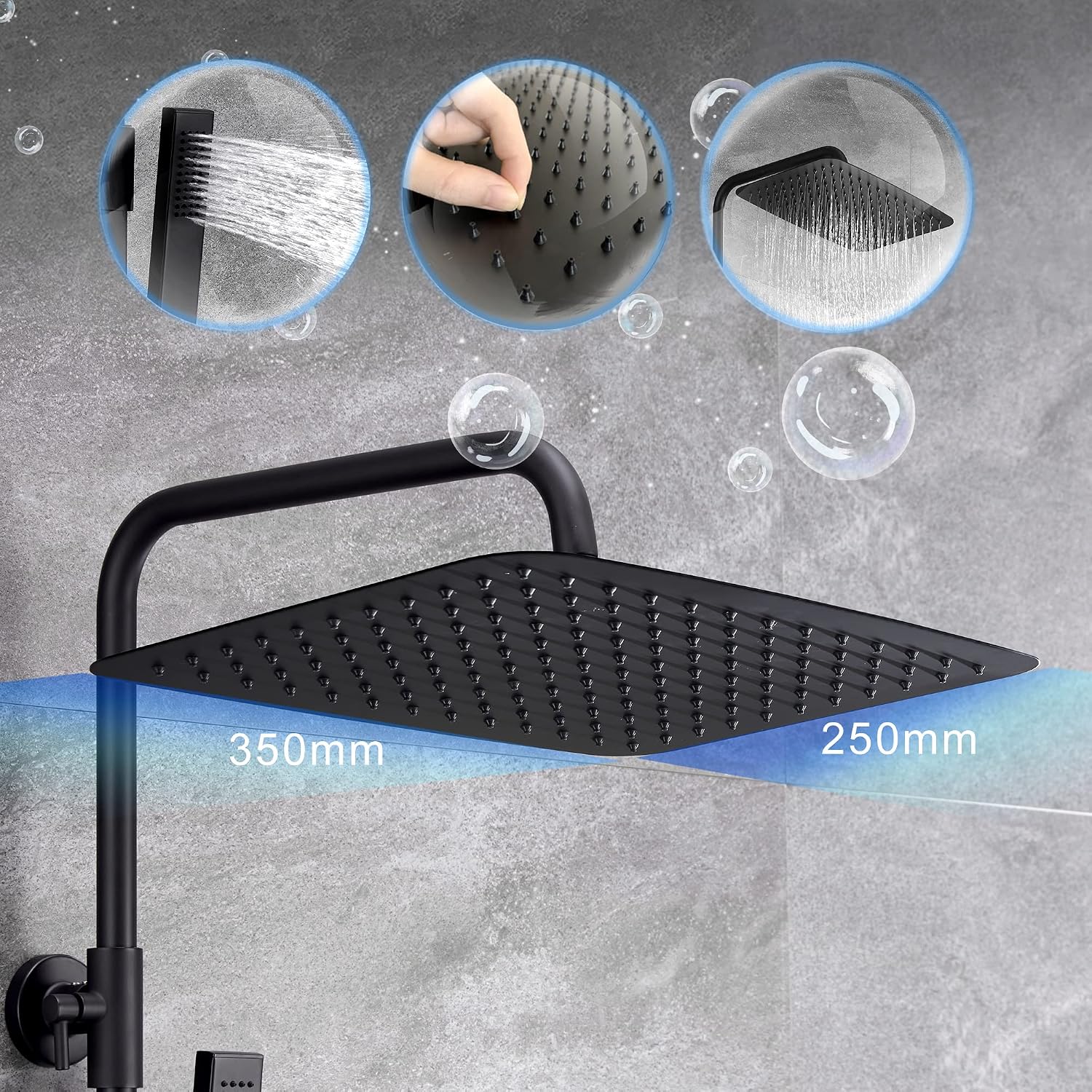 Thumbnail 2 de JOHO Thermostat Duschsystem XXL Kopfbrause 35×25 cm