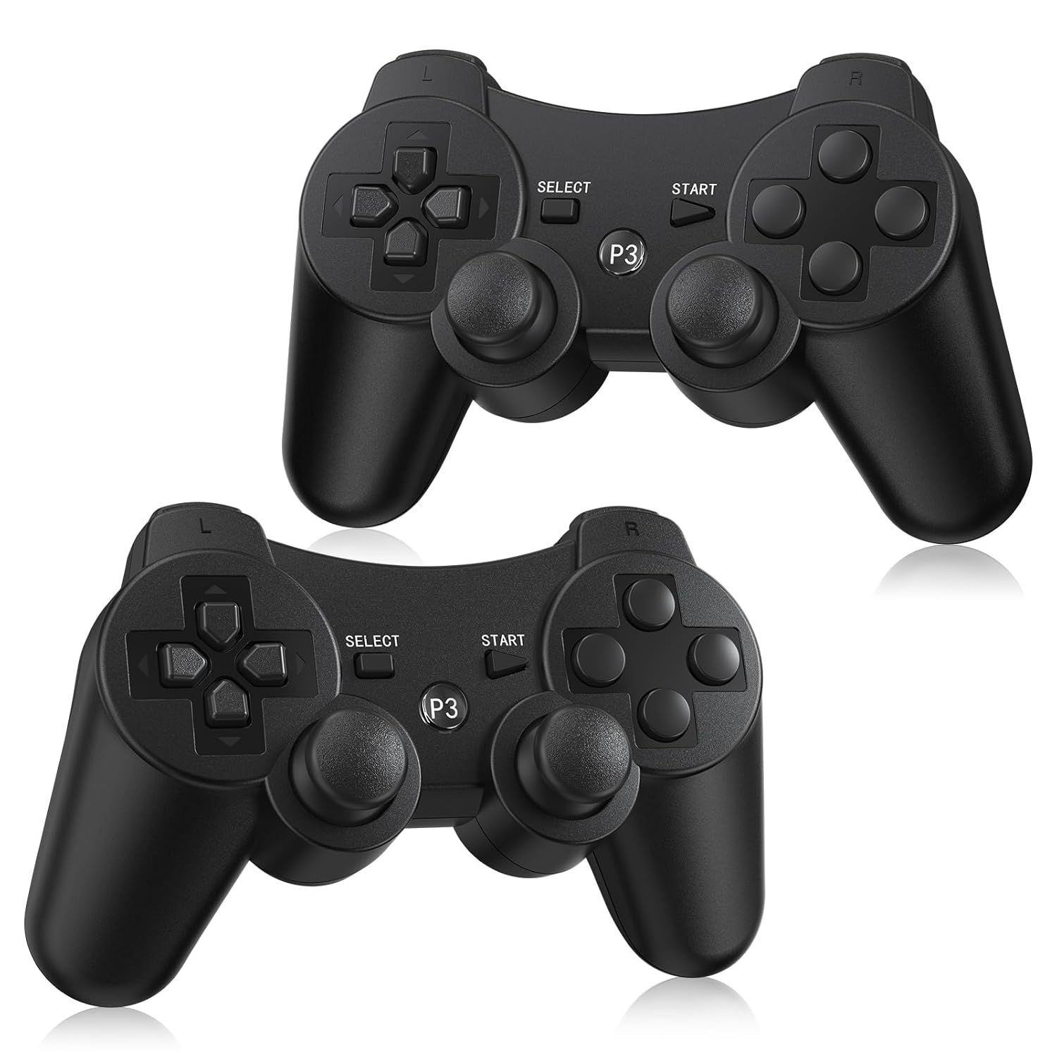 Detalle de Yinjie 2 Pack Wireless Controller for PS3 – Dual Controller Bundle with USB Charging Cables