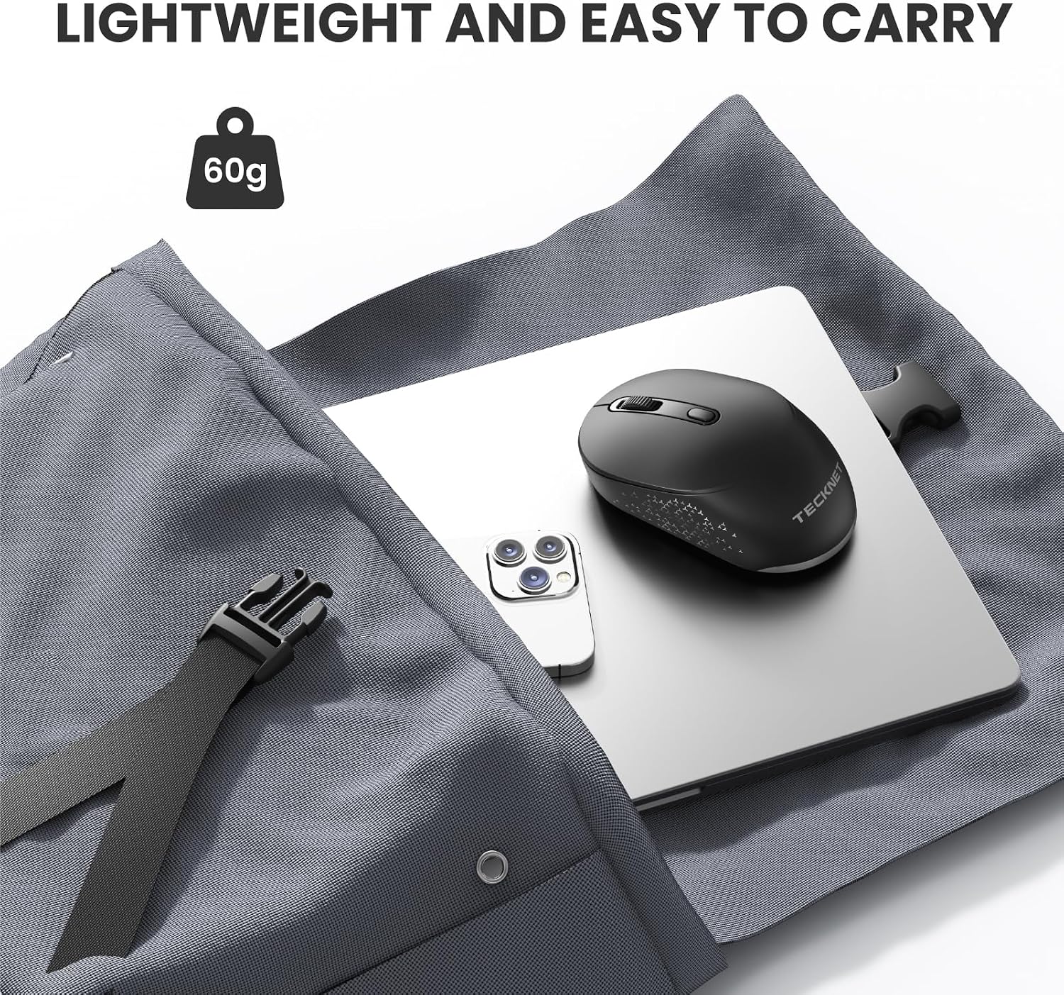 Thumbnail 5 de TECKNET Wireless Mouse 1600 DPI Bluetooth