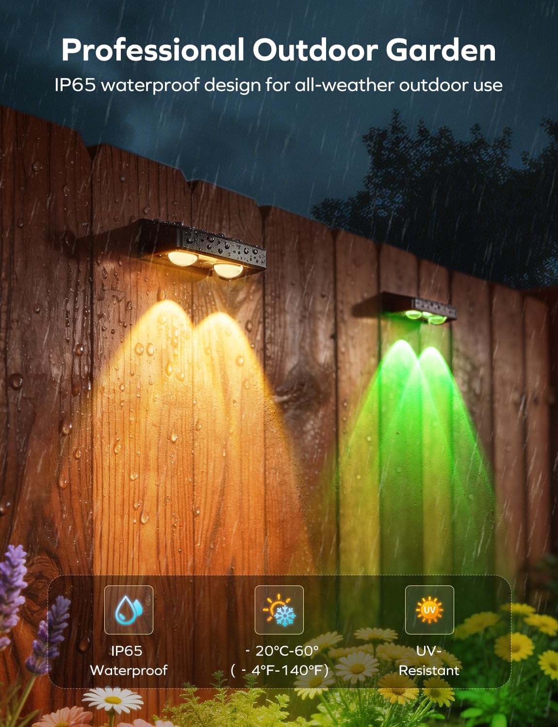 Detalle de Nibuuecer Solar Fence Lights 8 Pack