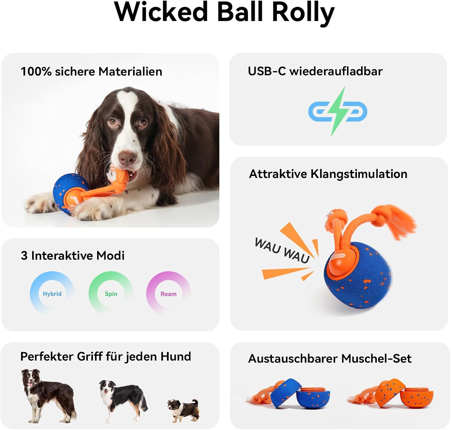 Thumbnail 2 de Cheerble Wicked Ball Rolly Interaktives Hundespielzeug