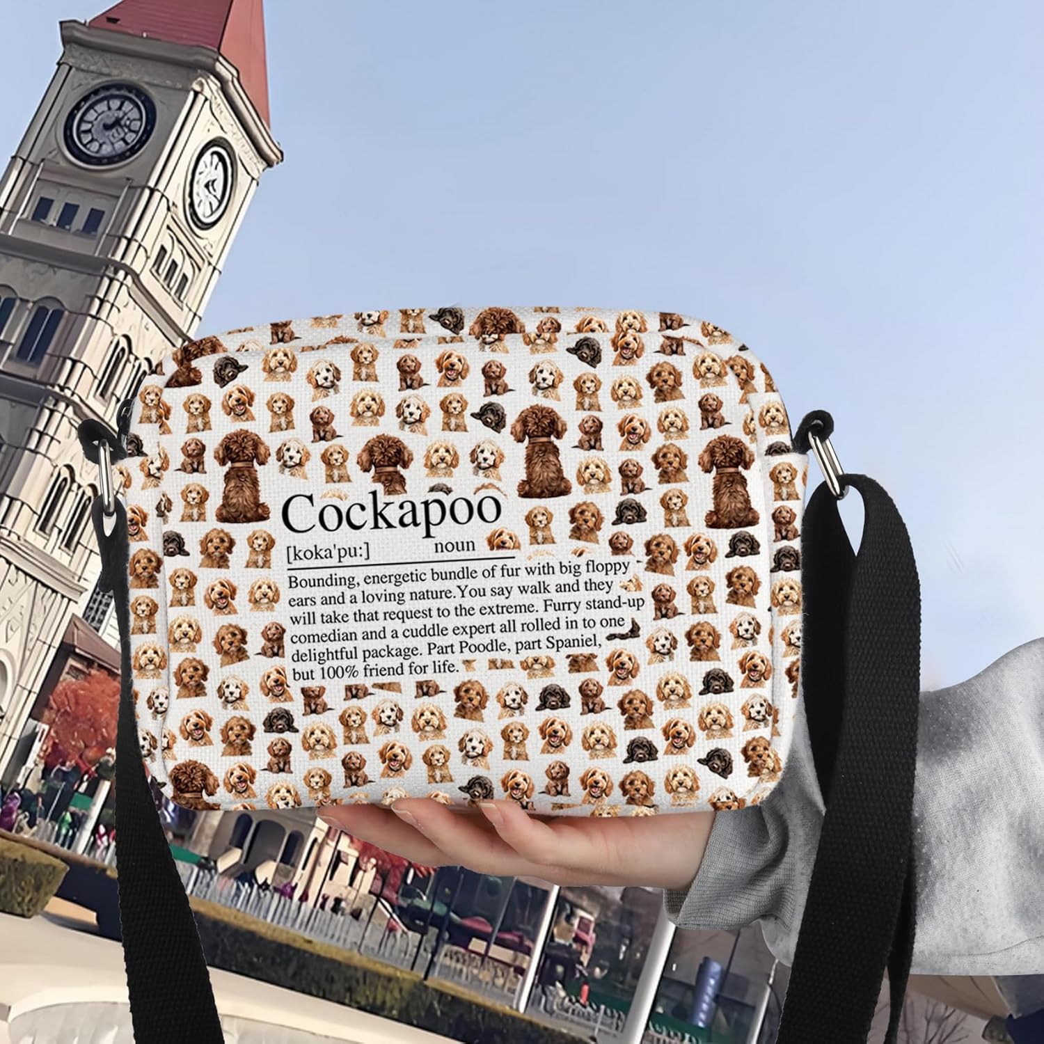 Thumbnail 6 de PXTIDY Cockapoo Definition Crossbody Bag – Practical Gift for Cockapoo Lovers